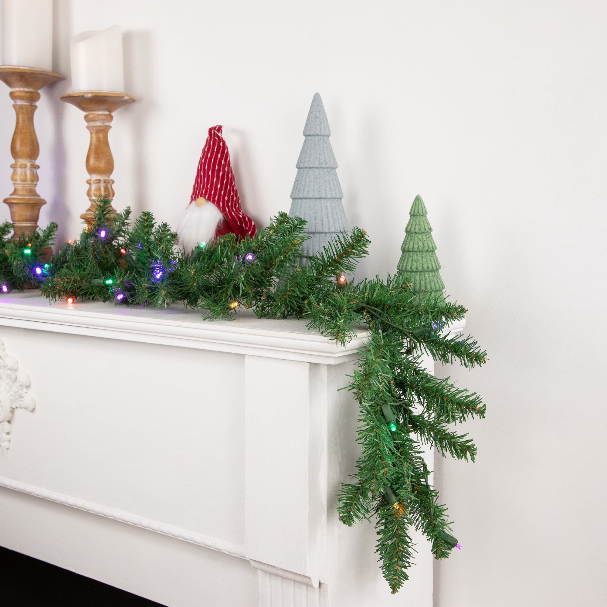 9' x 12" Pre-Lit Winona Fir Artificial Christmas Garland Multi LED Lights