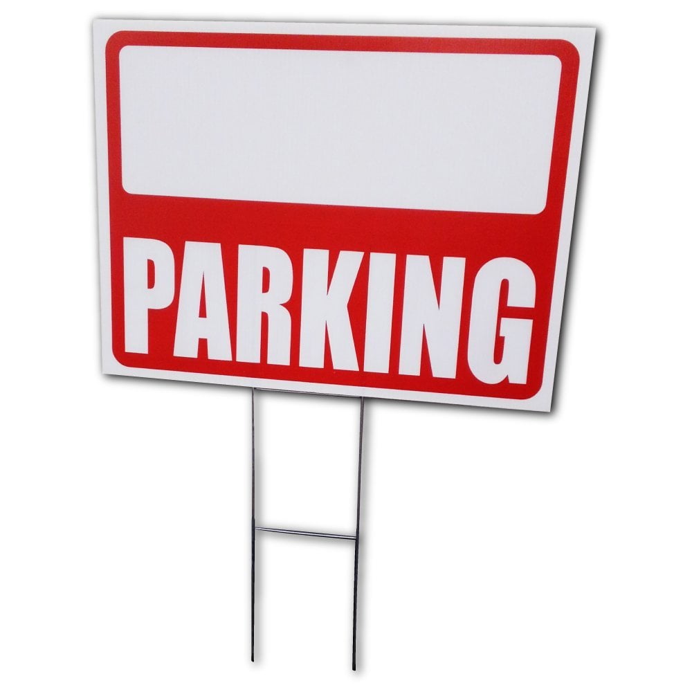 3 Pack Parking Lawn Sign Kit with Arrow Stickers