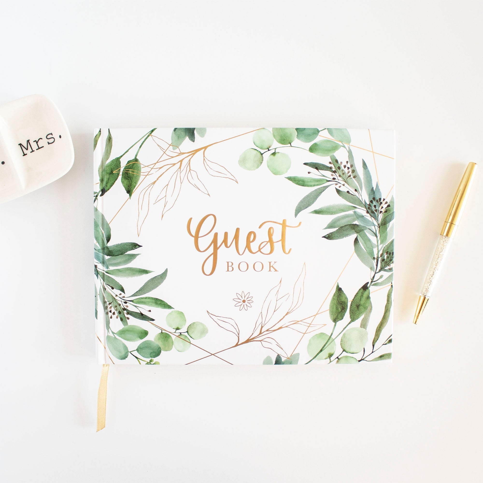 Guest Book, Guest Planner, Eucalyptus, Wedding Guest Book, bloom daily planners
