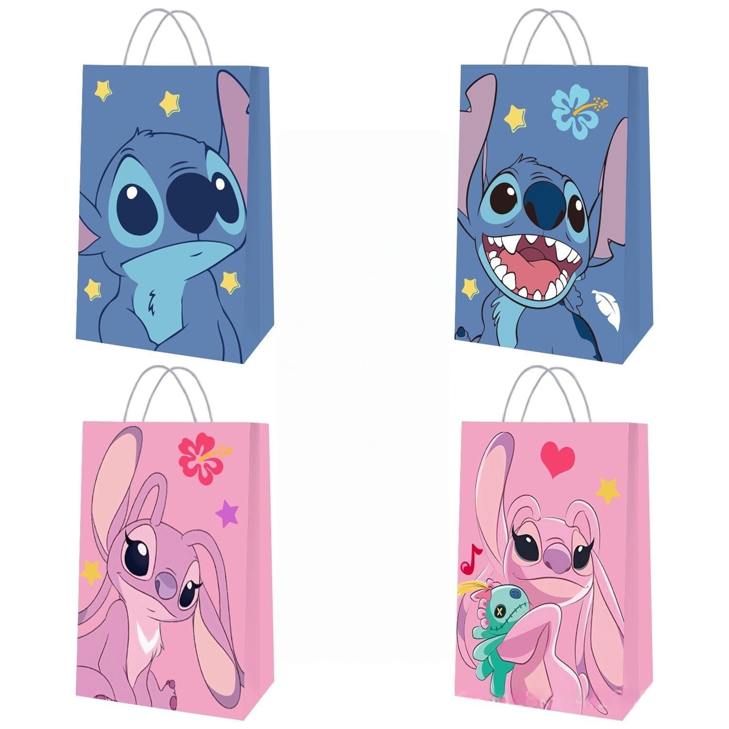 24 Pcs Anime Party Cartoon Gift Bags, Birthday party bags, Cartoon candy bags, Party Supplies(8.26"×5.9"×3.15")