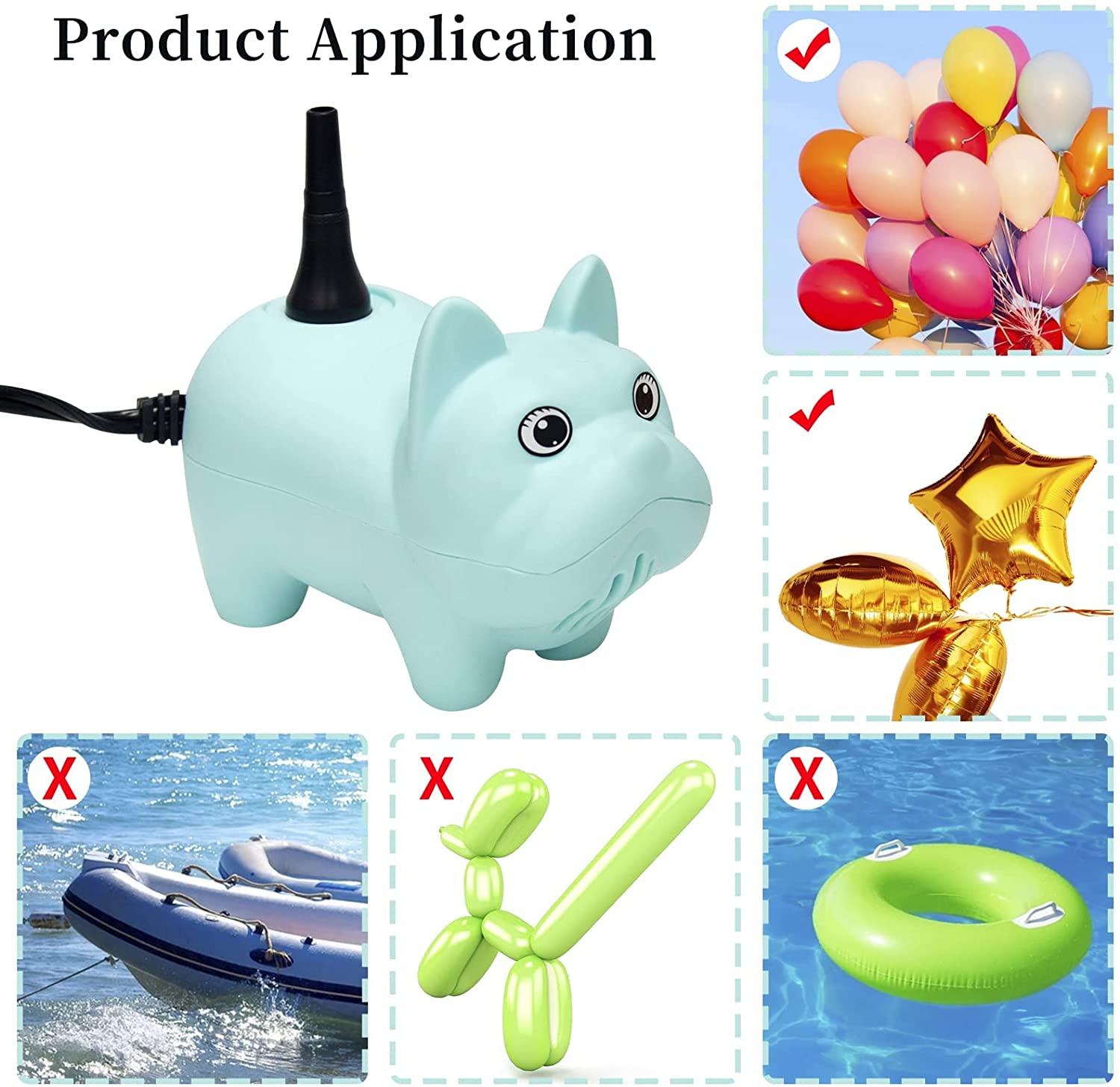 PUMEXPERT Unicorn Balloon Pump, Electric Air Ballon Blower, Portable Inflator for Party Wedding Birthday Decoration