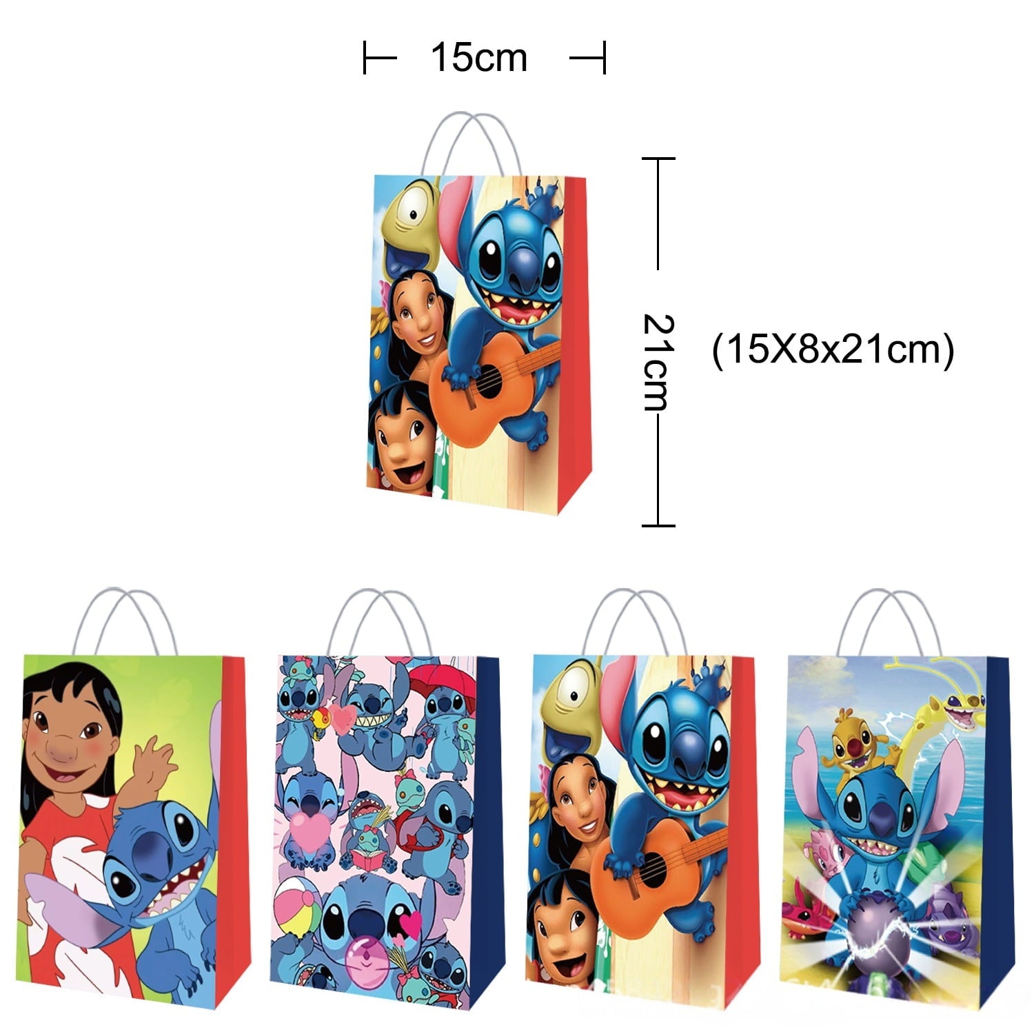 24 Pcs Lio Cartoon Party Gift Bags, Birthday party bags, Cartoon candy bags, Party Supplies(8.26"×5.9"×3.15")