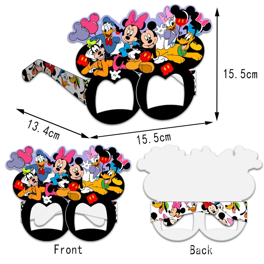 16 Pieces Spider-Man Paper Party Glasses, Mario Paper Glasses for Birthday Party Decoration Supplies