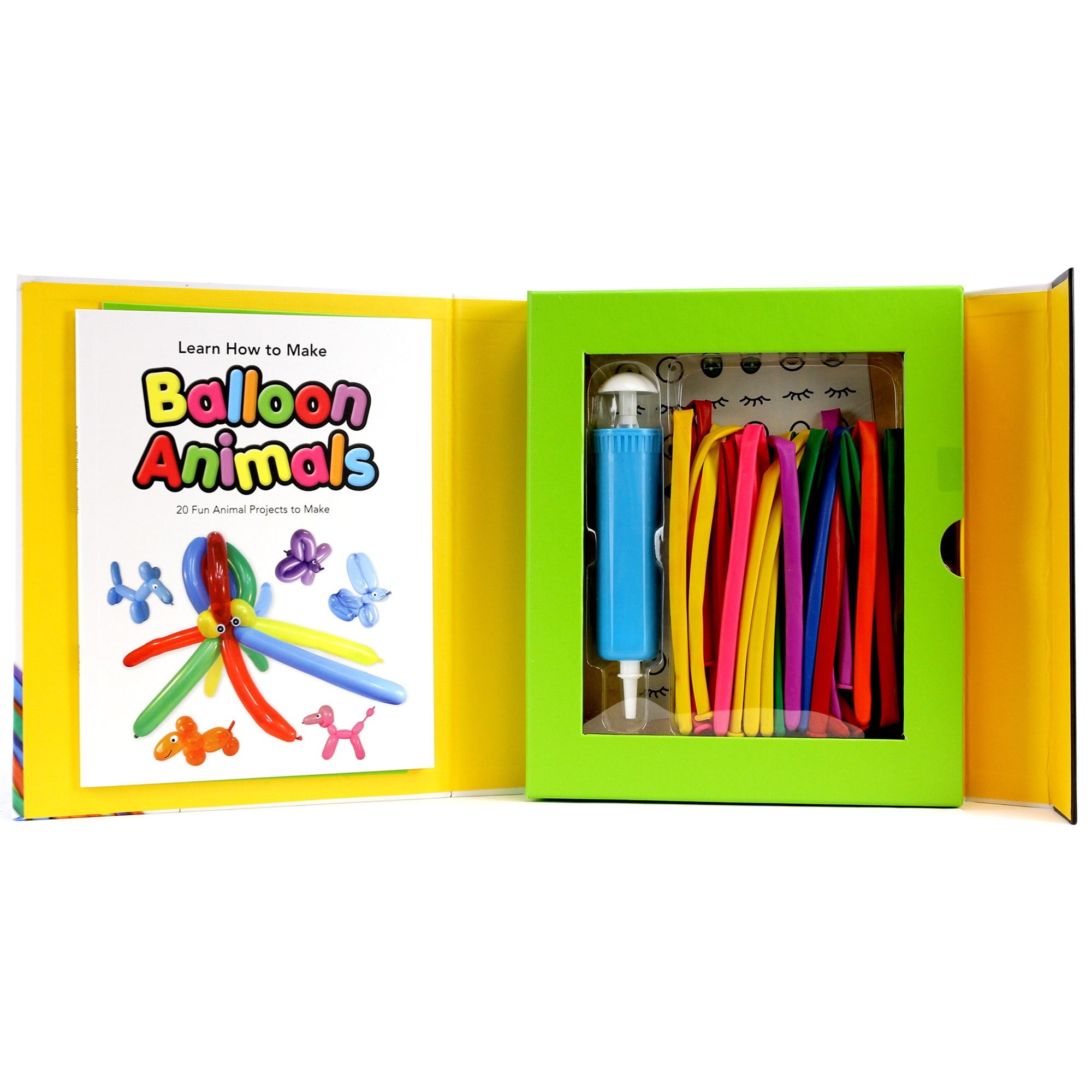 Fun With: Balloon Animals - Learn To Make Balloon Animals, Activity Kit, 30 Modelling Balloons To Create 20 Different Animals, Party Set, Kids Ages 8+