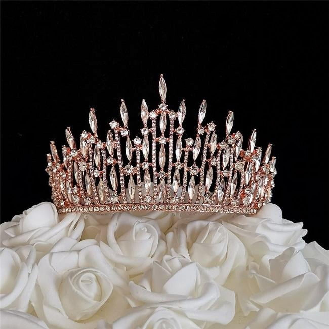 Tian Sweet 37001-SV 1.1 oz Wedding Tiara Cake Topper - Silver