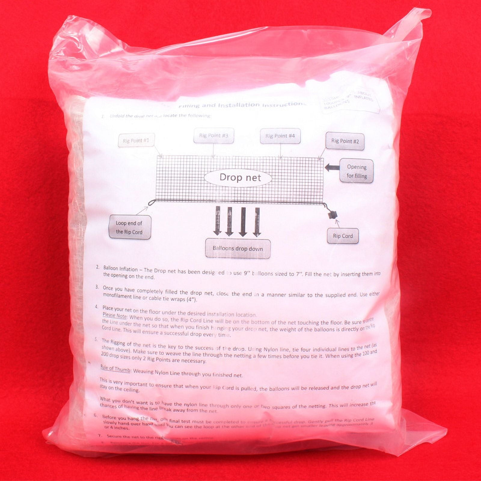 Balloon release Net/balloon net bag drop net float/lift net helium balloon release tool - style :Falling net;