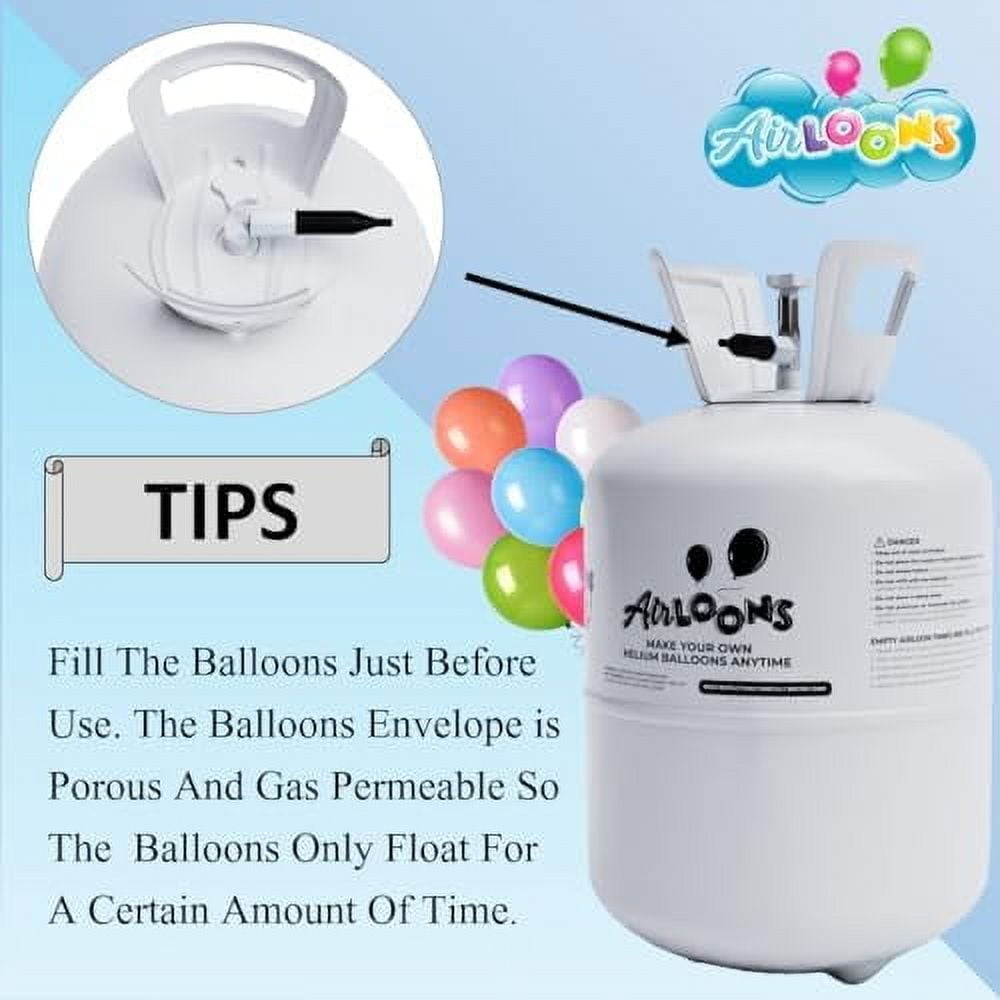 Helium Balloon Kit with 7.5 Cu Ft Tank – Includes 30 Multicolor 9 inch Latex Balloons, Ribbon & Easy to Fill Nozzle – Easy Setup for Birthdays, Weddings, Baby Showers, DIY Party Décor