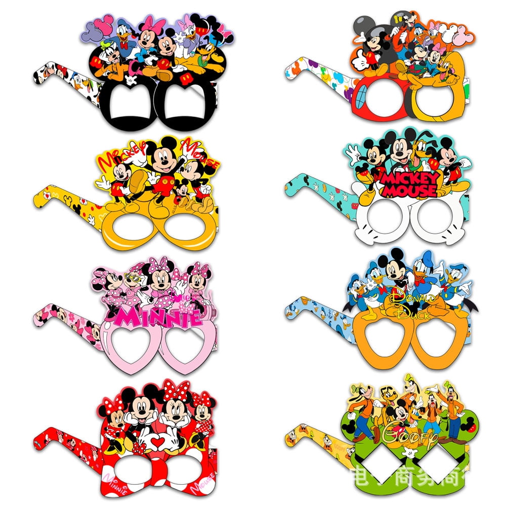 16 Pieces Spider-Man Paper Party Glasses, Mario Paper Glasses for Birthday Party Decoration Supplies