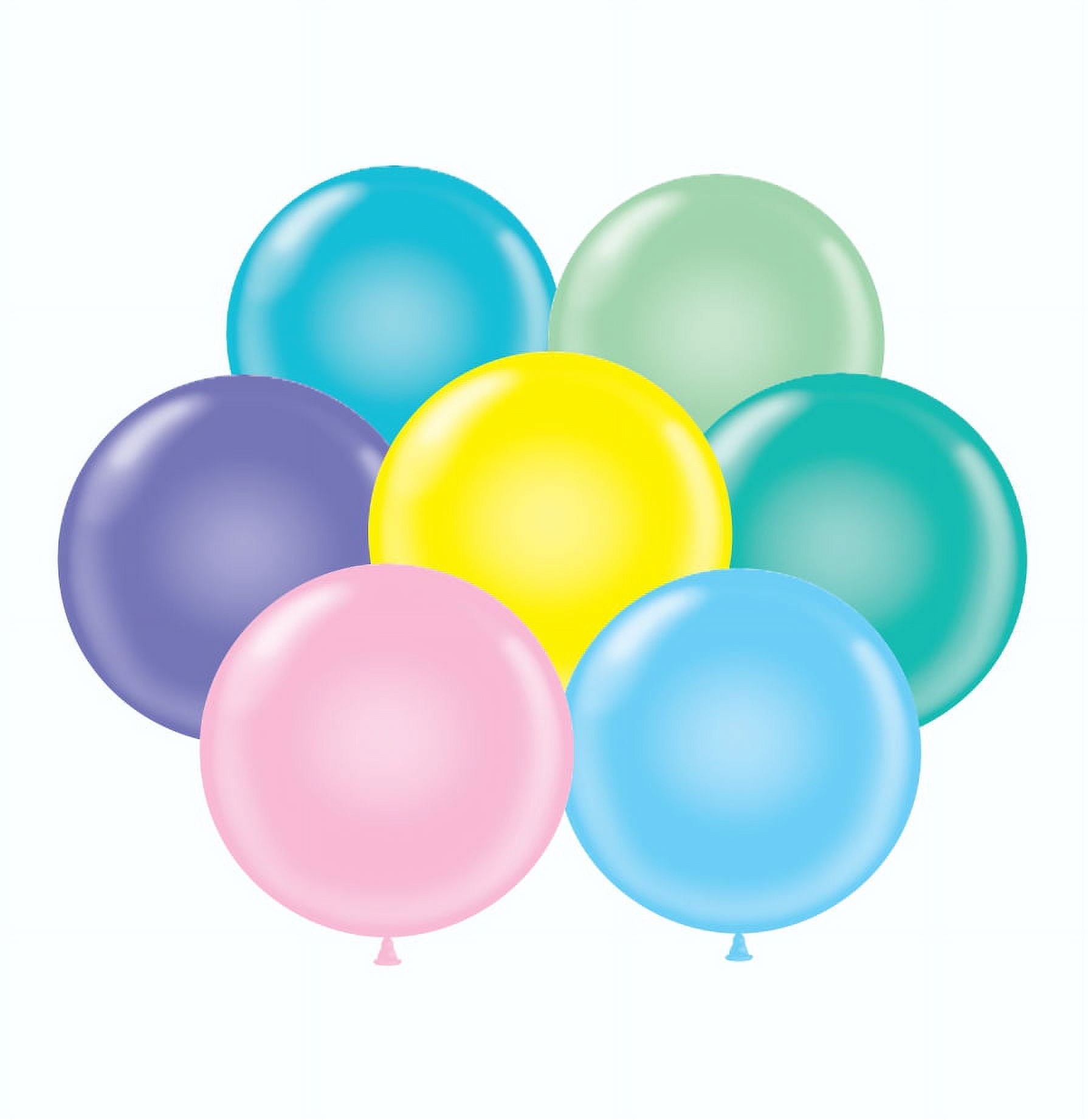 17 inch Tuftex Pastel Assortment Latex Balloons (50 Pack) - Party Supplies Decorations