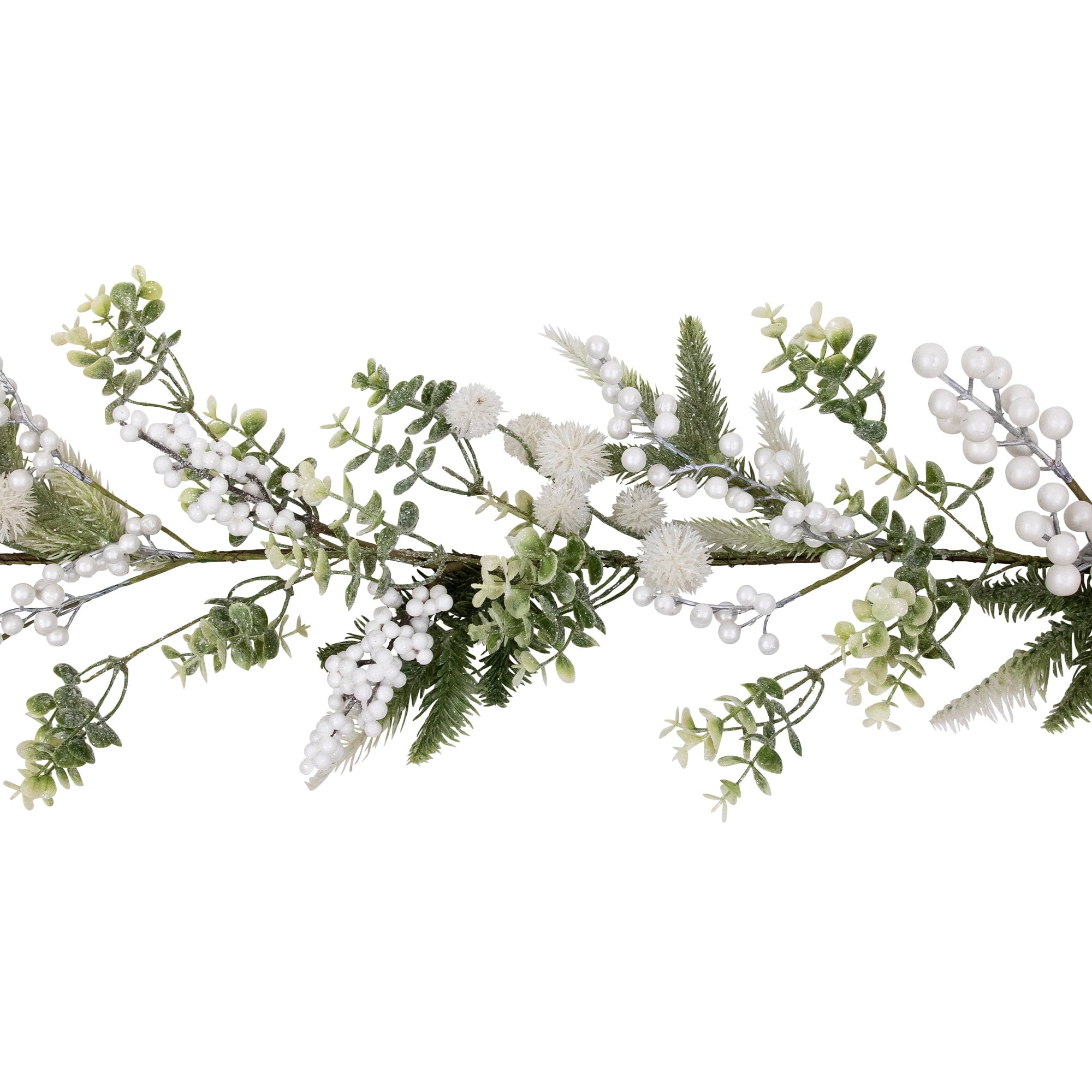 Glittered Berries and Eucalyptus Artificial Christmas Garland - 5' - Unlit