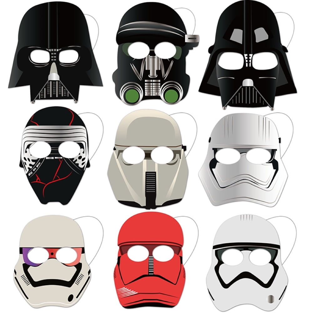 18Pcs The Mandalorian Themed Paper Glasses, Party Supplies Photo Booth Prop Cartoon Character Cosplay Birthday Gift.