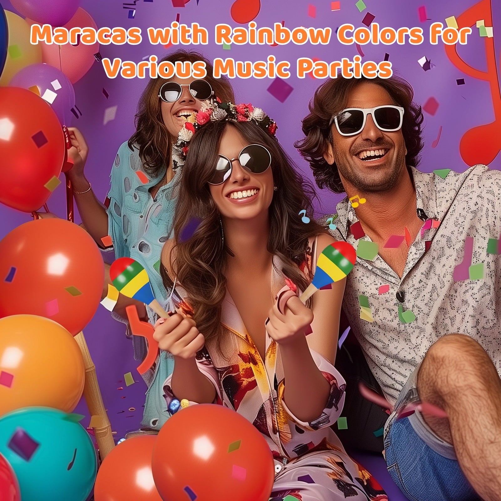 24 PCS Maracas, 7.9 Inches Multi-Colored Wooden Maracas, Lightweight Design Noisemaker Musical Fun Party Favor for Adult Mexican Party Props Birthday Carnival