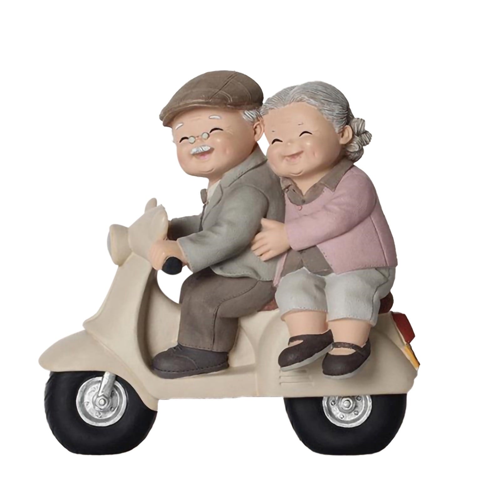 Your Holiday Resin Elderly Couples Anniversary Wedding Cake Topper Figurines (Accompany You Till the End of Time)