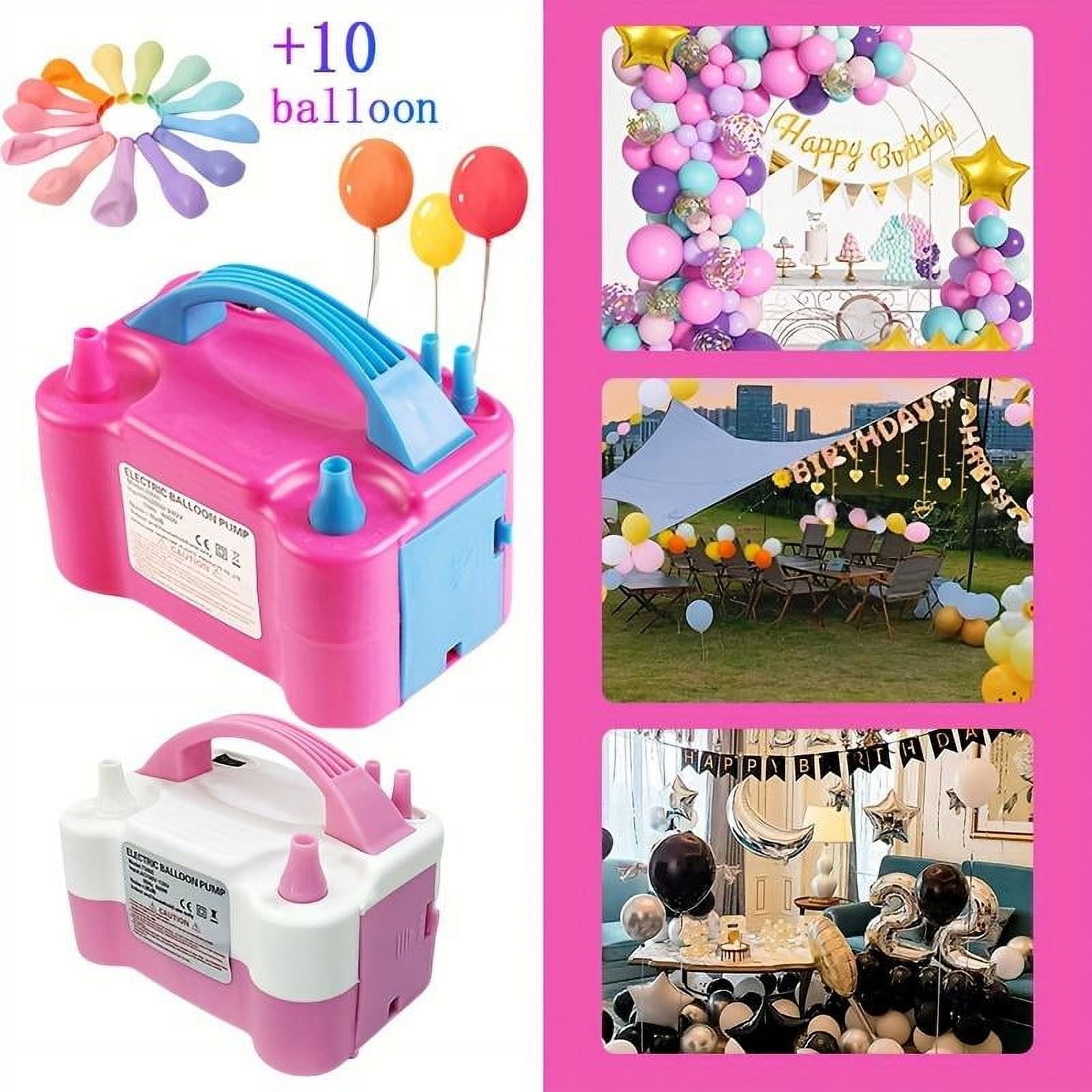 Christmas Party Party Balloon Double Hole Electric Inflation Pump Portable Gas Rose Red Pink White Balloon Machine Party Party