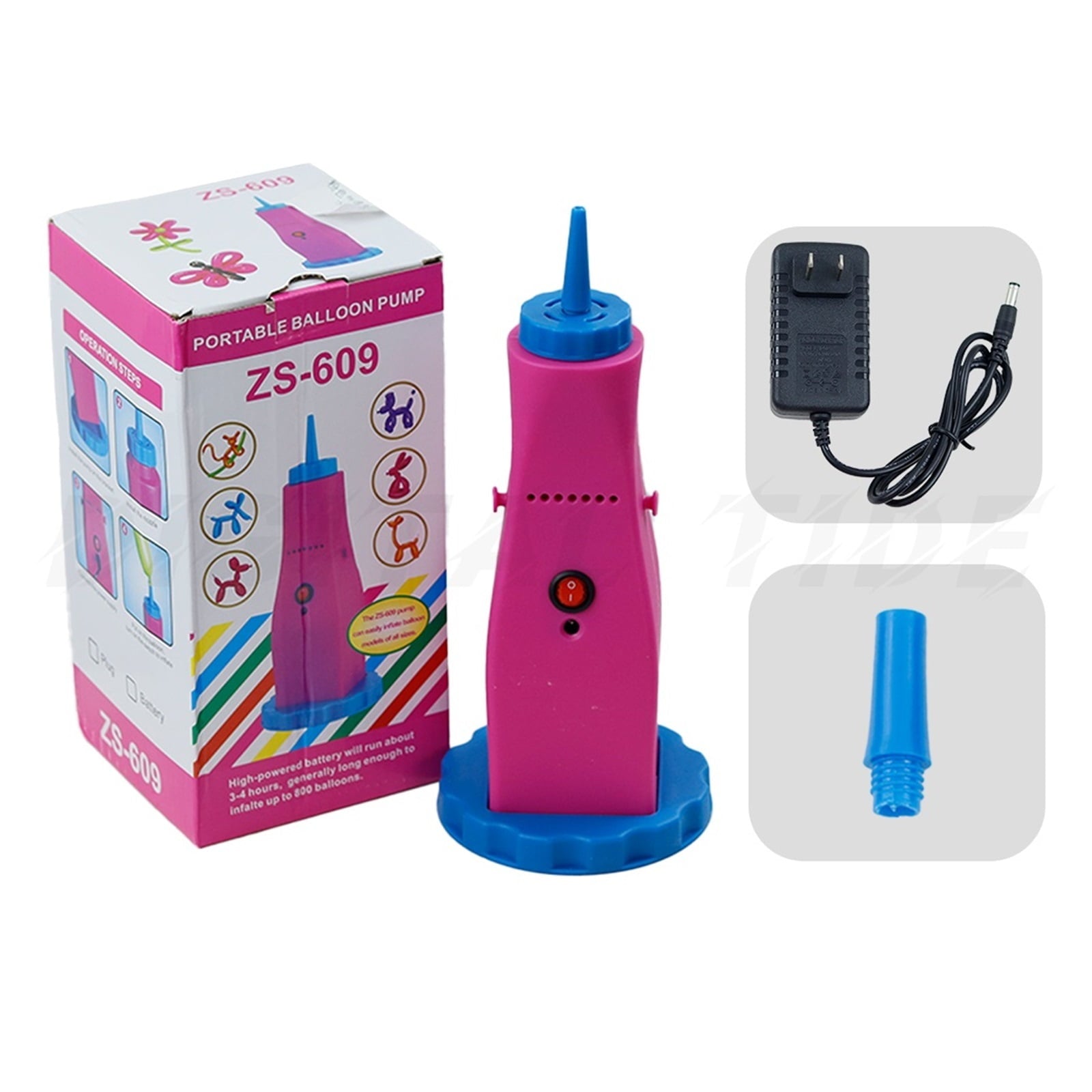 Electric Balloon Air Pump Electric High Power Two Nozzle Air Blower Balloon Fast Inflator Pump