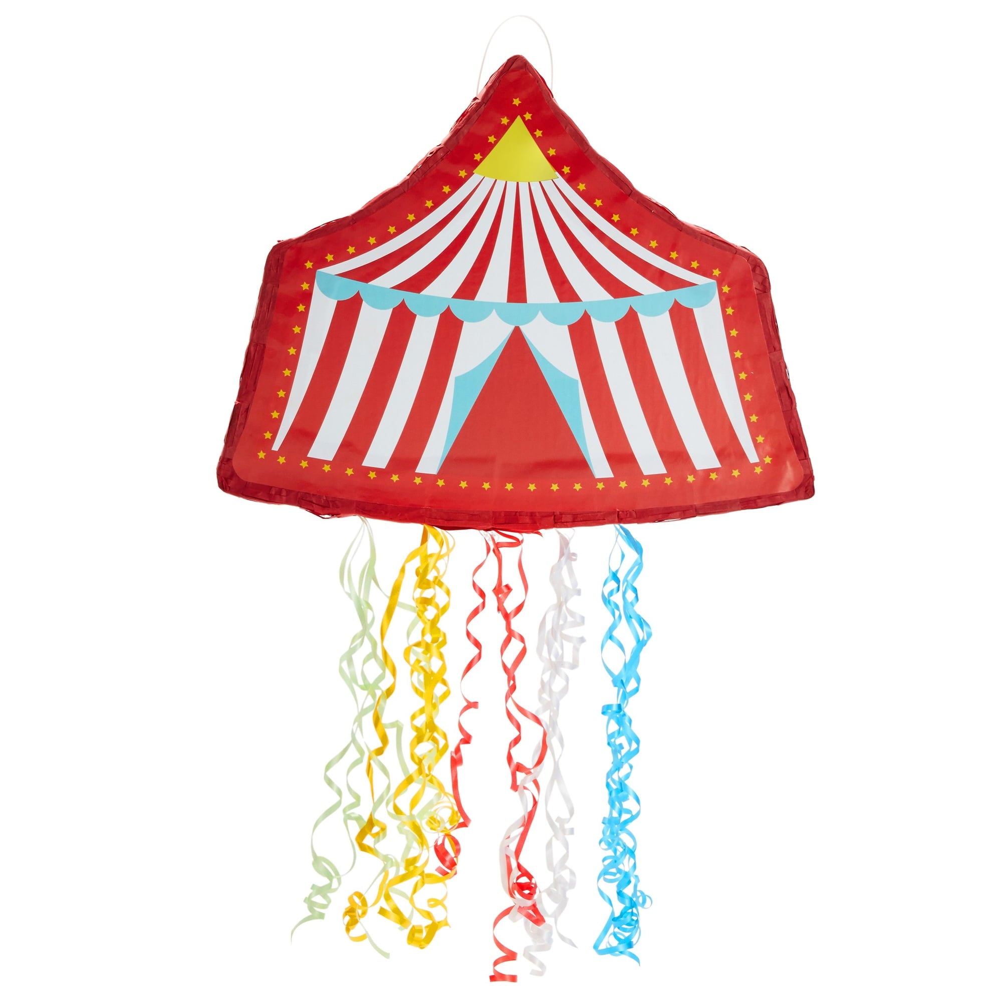 Pull String Circus Pinata - Carnival Theme Party Decorations for Birthday (Small, 16.5x3x13 In), For Ages 3+