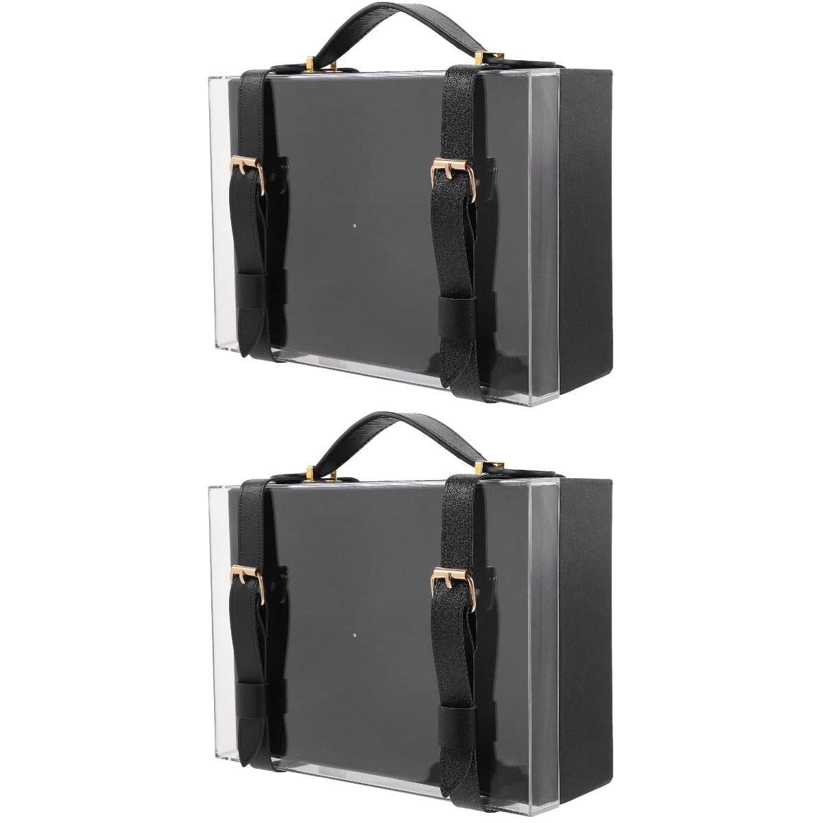 2 PCS Square Candy Boxes Clear Treat Gift Small Size