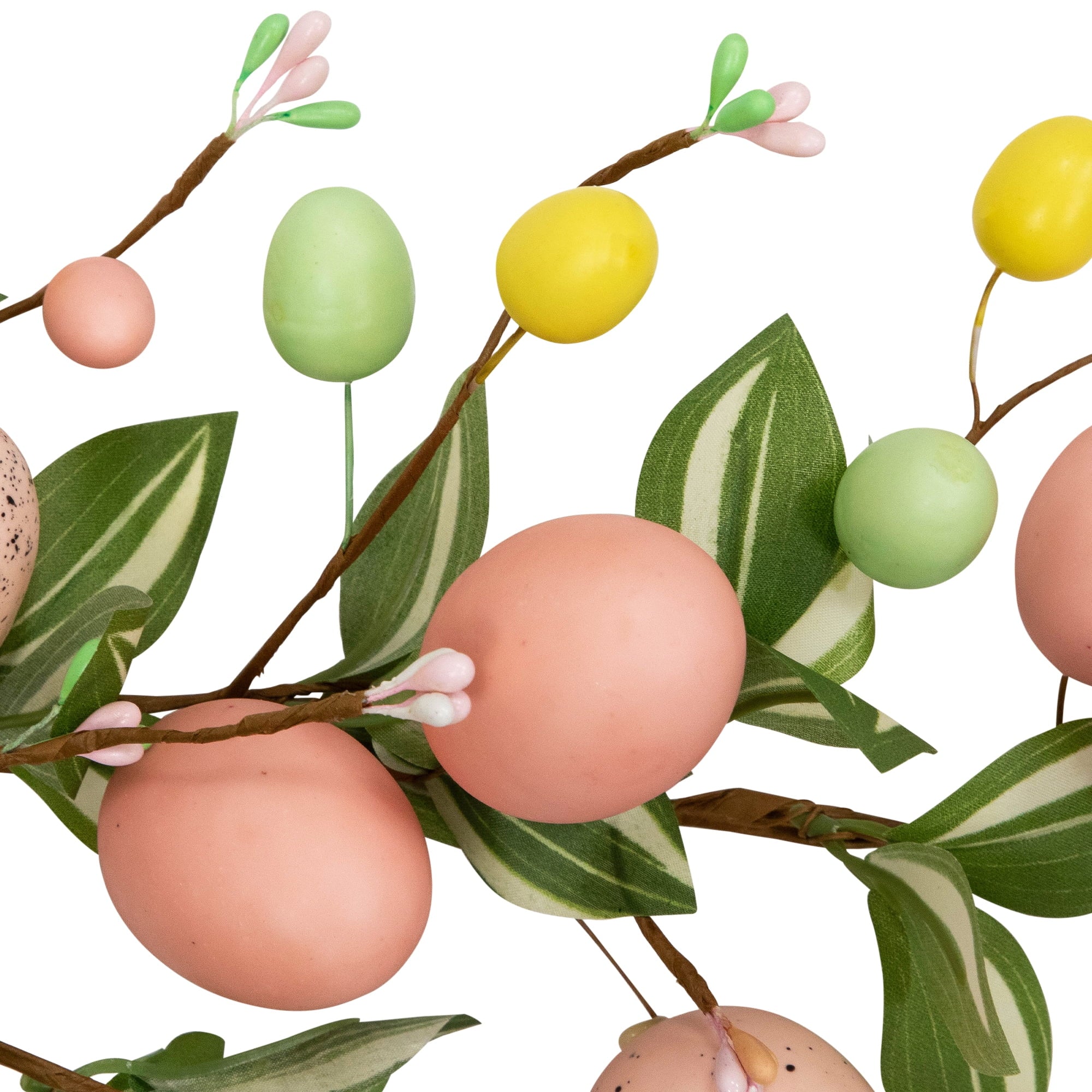 Northlight Easter Eggs and Flower Buds Artificial Garland - 6' - Pink