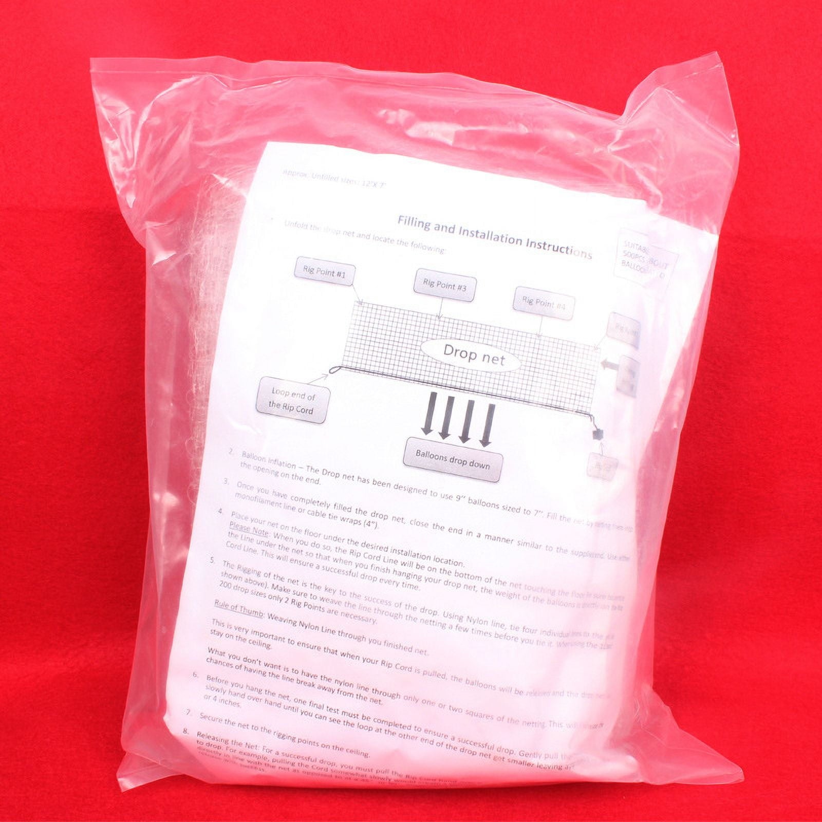 Balloon release Net/balloon net bag drop net float/lift net helium balloon release tool - style :Falling net;