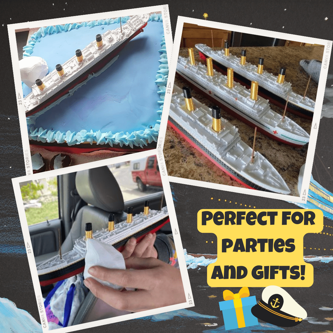 3 Pack Color Titanic, Britannic & Olympic Model Ship 1 Ft Long Assembled Titanic Toys For Kids, Historically Accurate Titanic Toy, Titanic Ship, Titanic Cake Topper, Titanic Figurine, Titanic Boat By