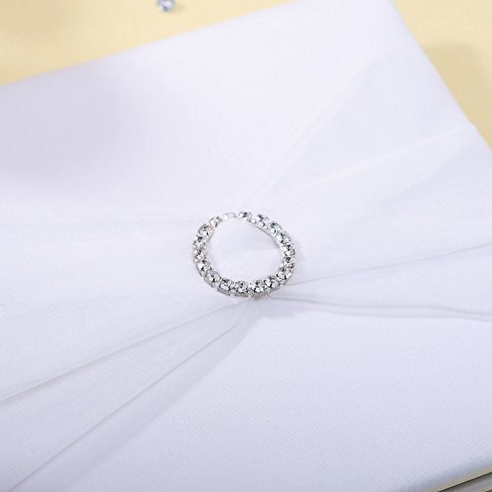 Satin Rhinestone Wedding Guest Book and Pen Set