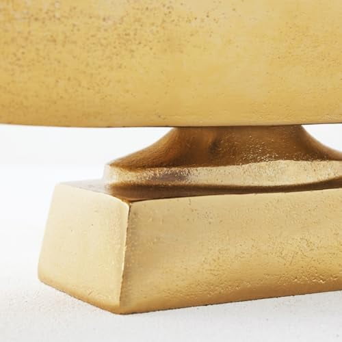 Collins Bowl, Nickel Plated Aluminum Display Bowls for Home Decor, Elegant Decorative Accessories for Tabletop & Shelf Styling, Gold