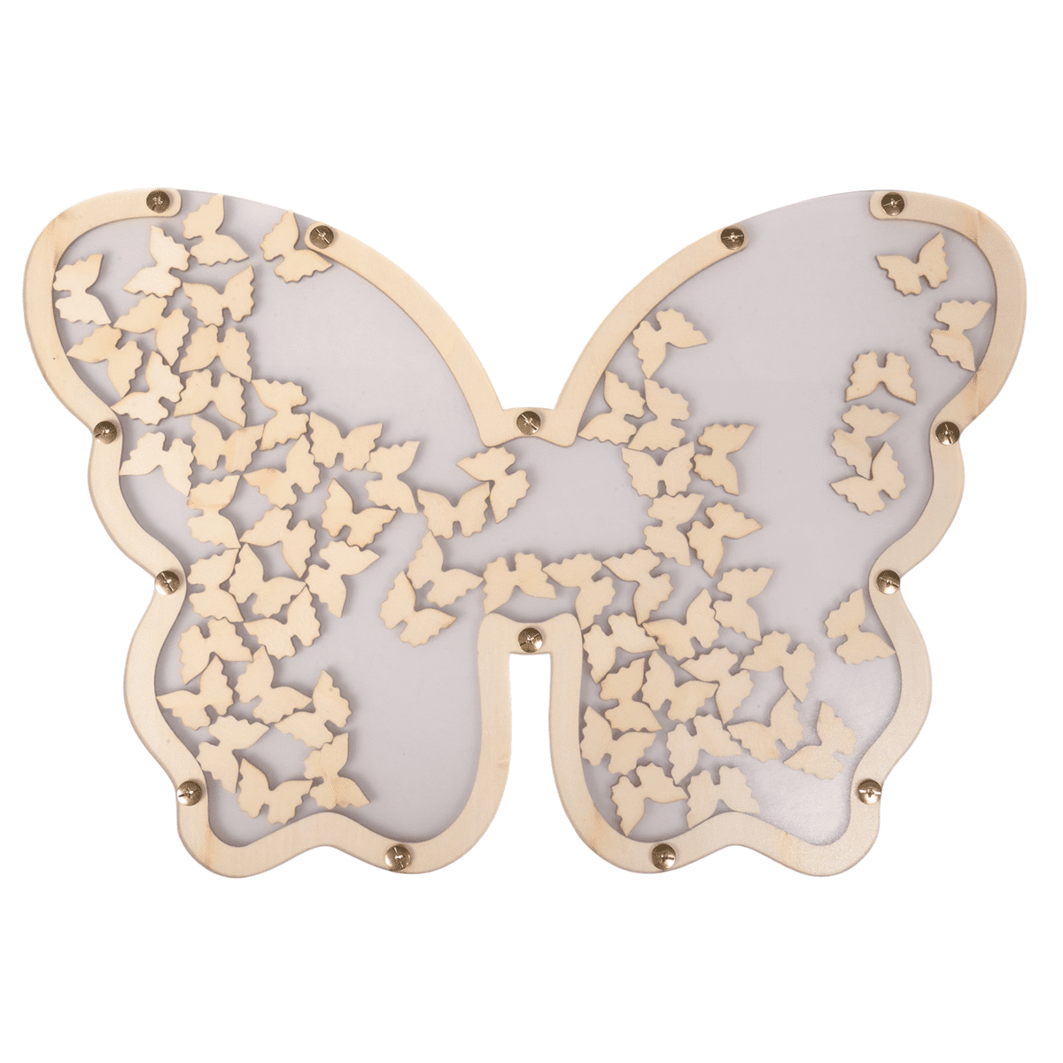 Symkmb White Wedding Guest Book Alternativey Butterfly Frame with Small Butterflys Rustic Guest Book Alternative Wedding Signs Wood