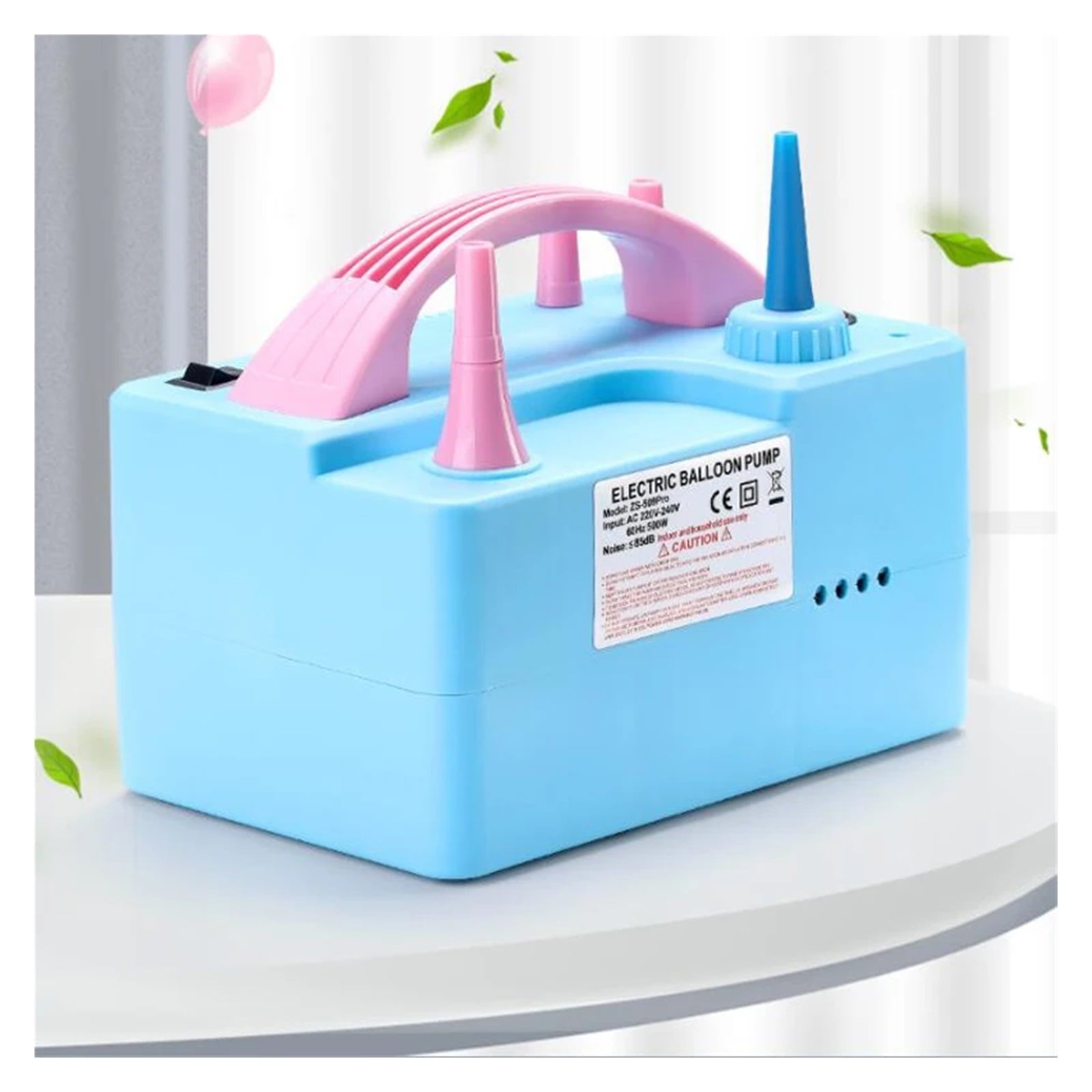 500W Dual Motor Electric Balloon Pump, Long Magic Balloon Inflator