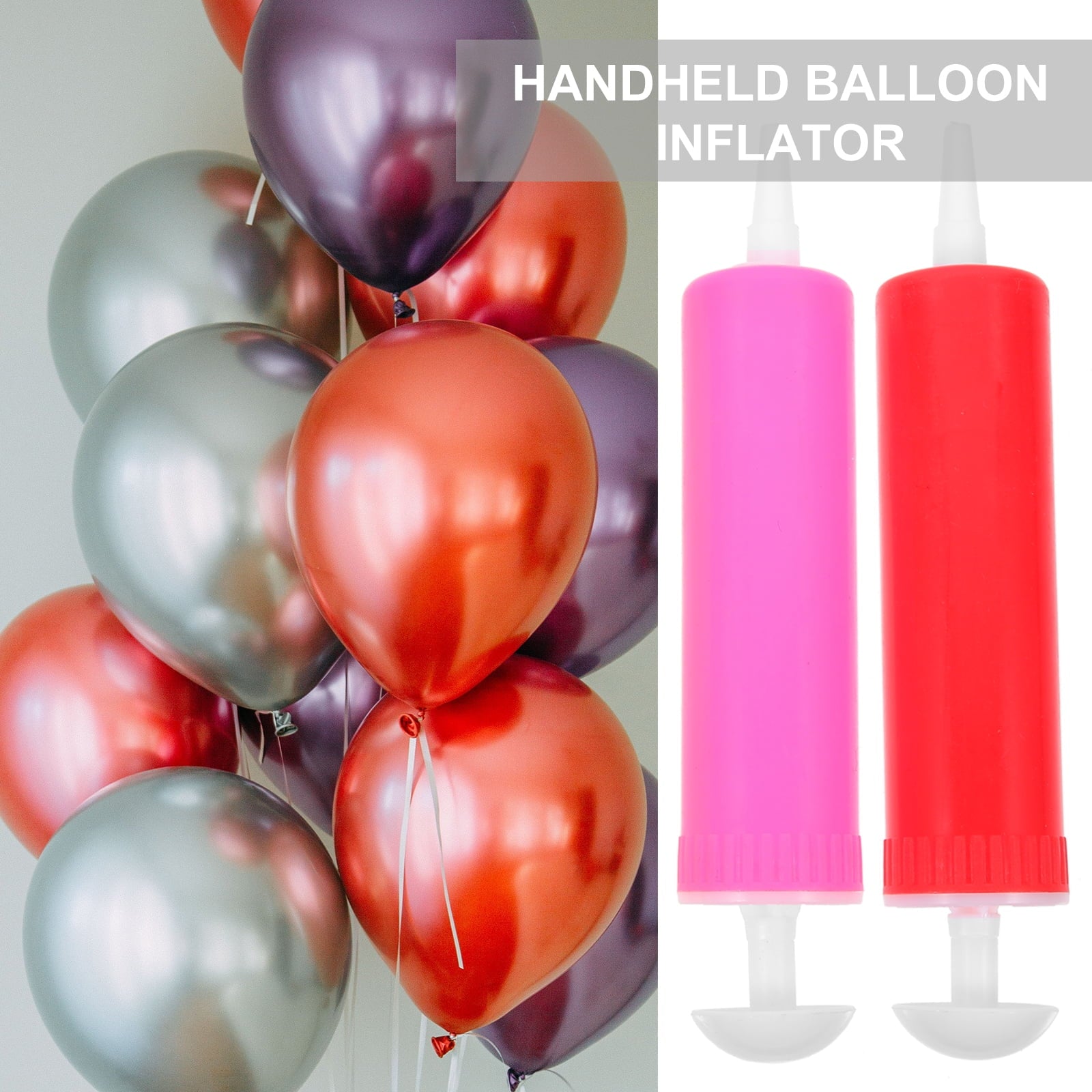 5 PCS Zip Manual Air Pump Balloon Birthday Balloons Inflatable Balls Inflator