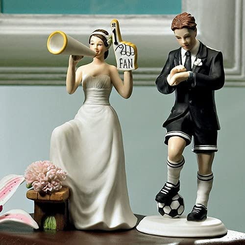Weddingstar Fan Cheering Bride Porcelain Figurine Cake Topper