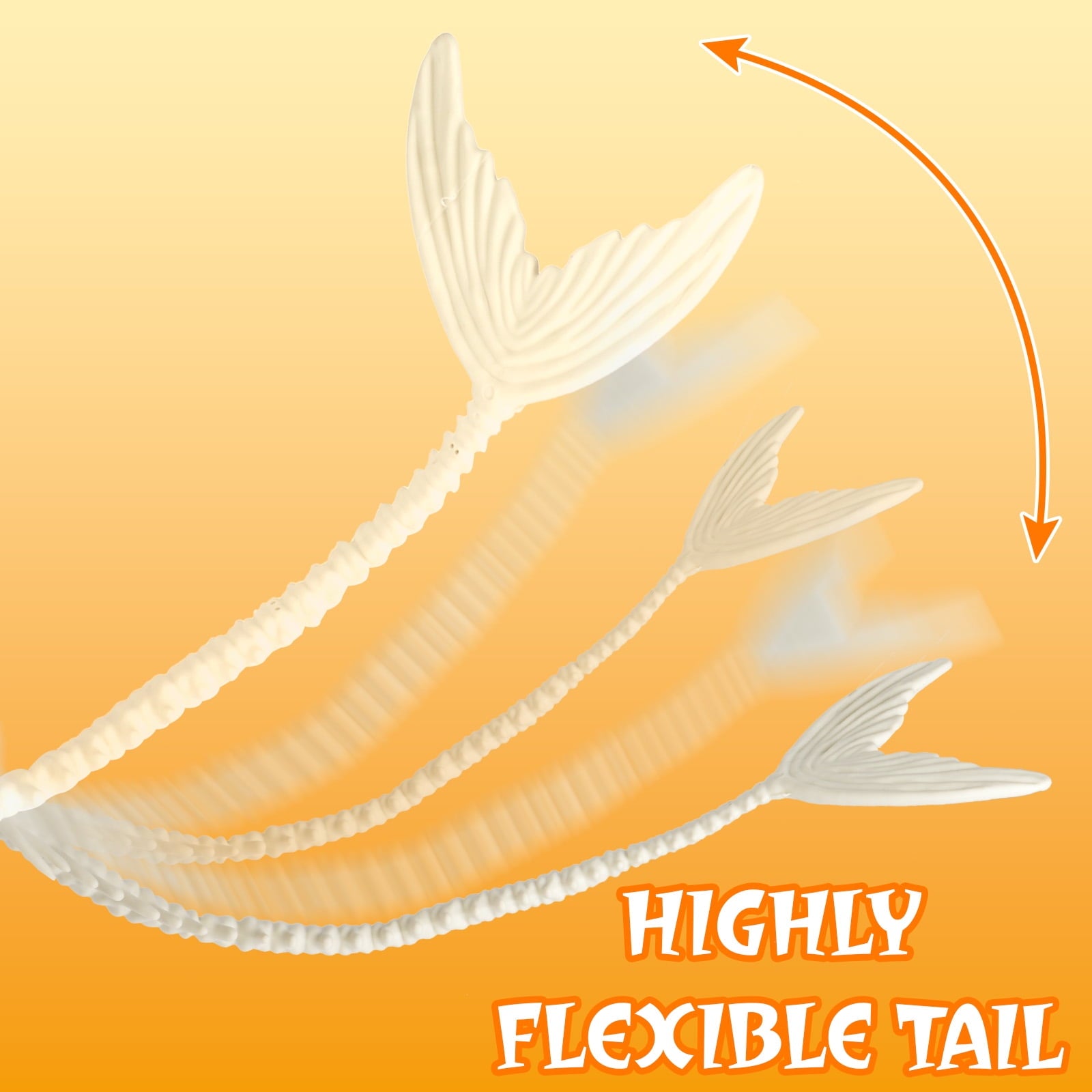 36inch Halloween mermaid skeleton, with flexible joints, can be posed and hung, suitable for Halloween indoor and outdoor decorations, parties, horror scenes and other occasions