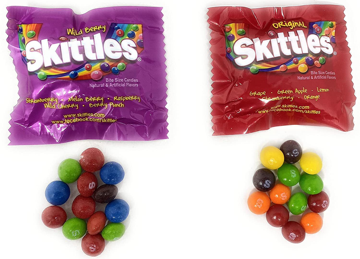 Assortit Skittles Wild Berry & Original Candy Assortment, Bite Size, 80+ Packs, 3Lb