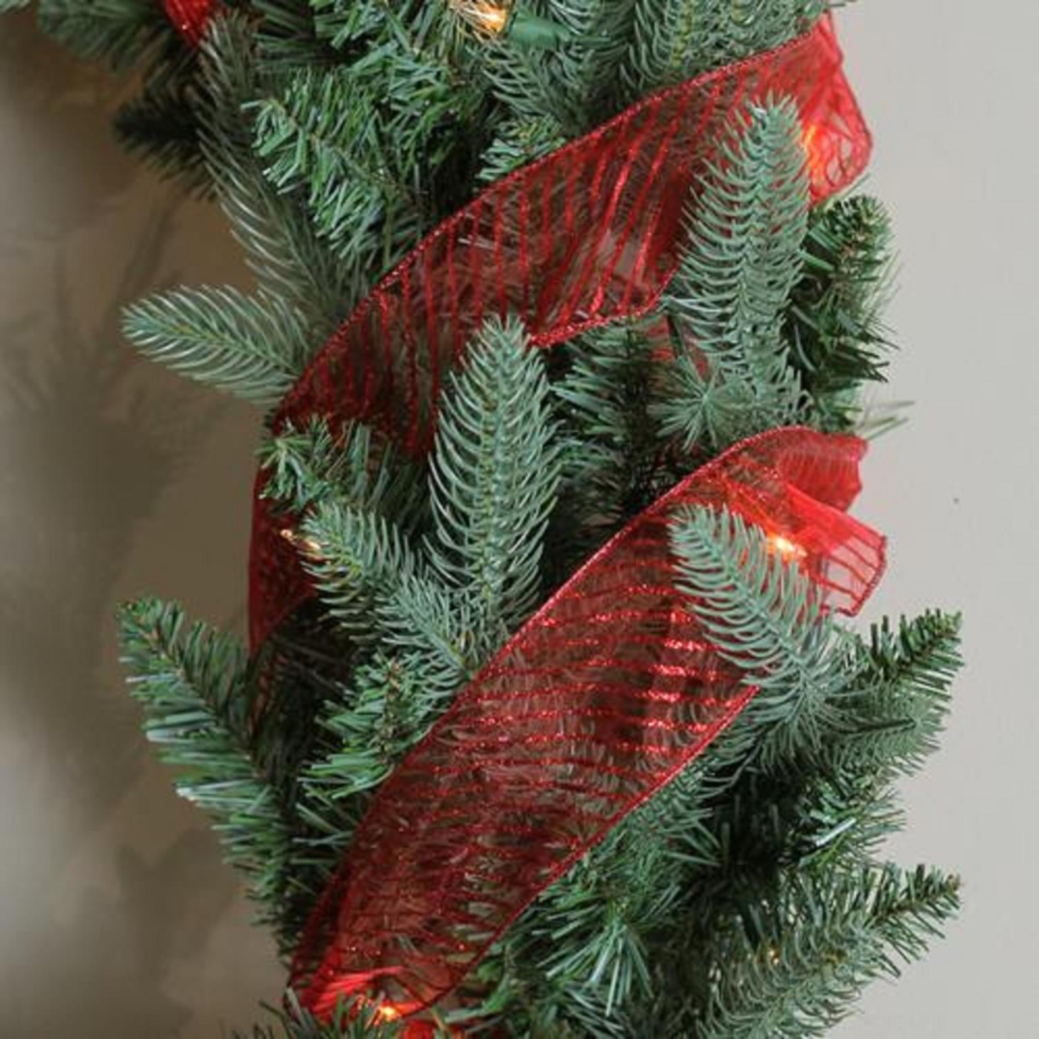 Northlight Red Wired Christmas Craft Ribbon 2.5" x 120 Yards