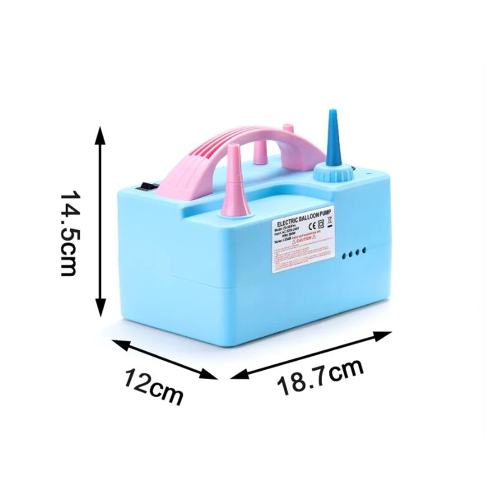 500W Dual Motor Electric Balloon Pump, Long Magic Balloon Inflator