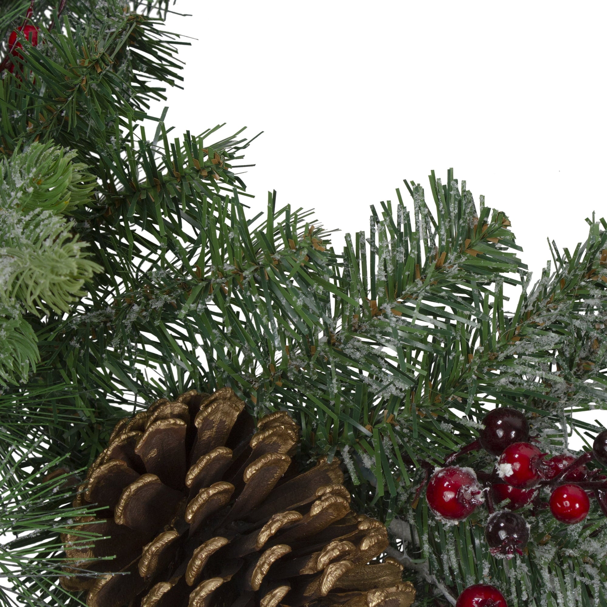 Northlight 6' x 12" Dual Plaid and Berries Artificial Christmas Garland - Unlit