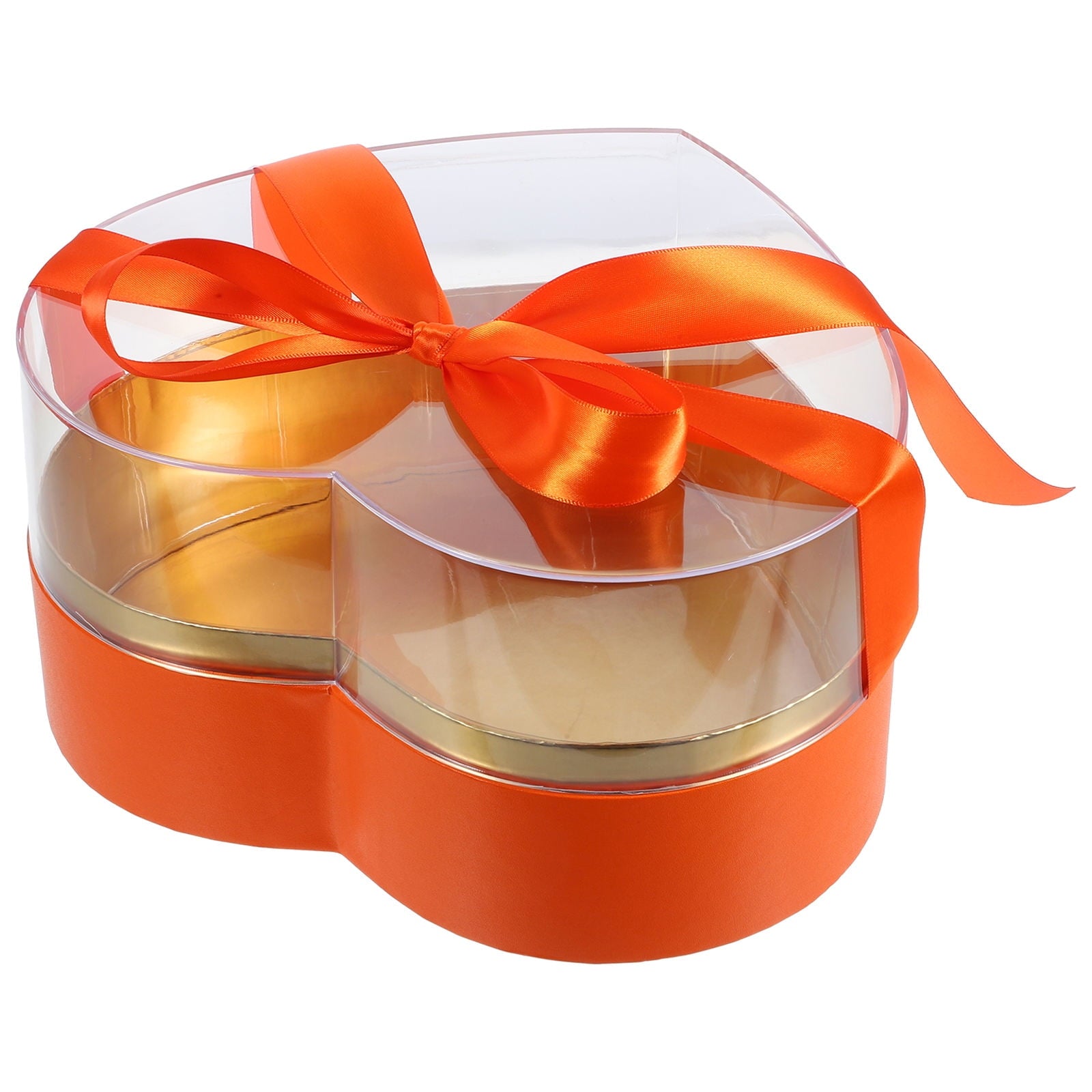 Raindrops 1Pack Flower present Box Heart Shaped Acrylic Packaging Box for Florists Display and Wrapping Decorative Container
