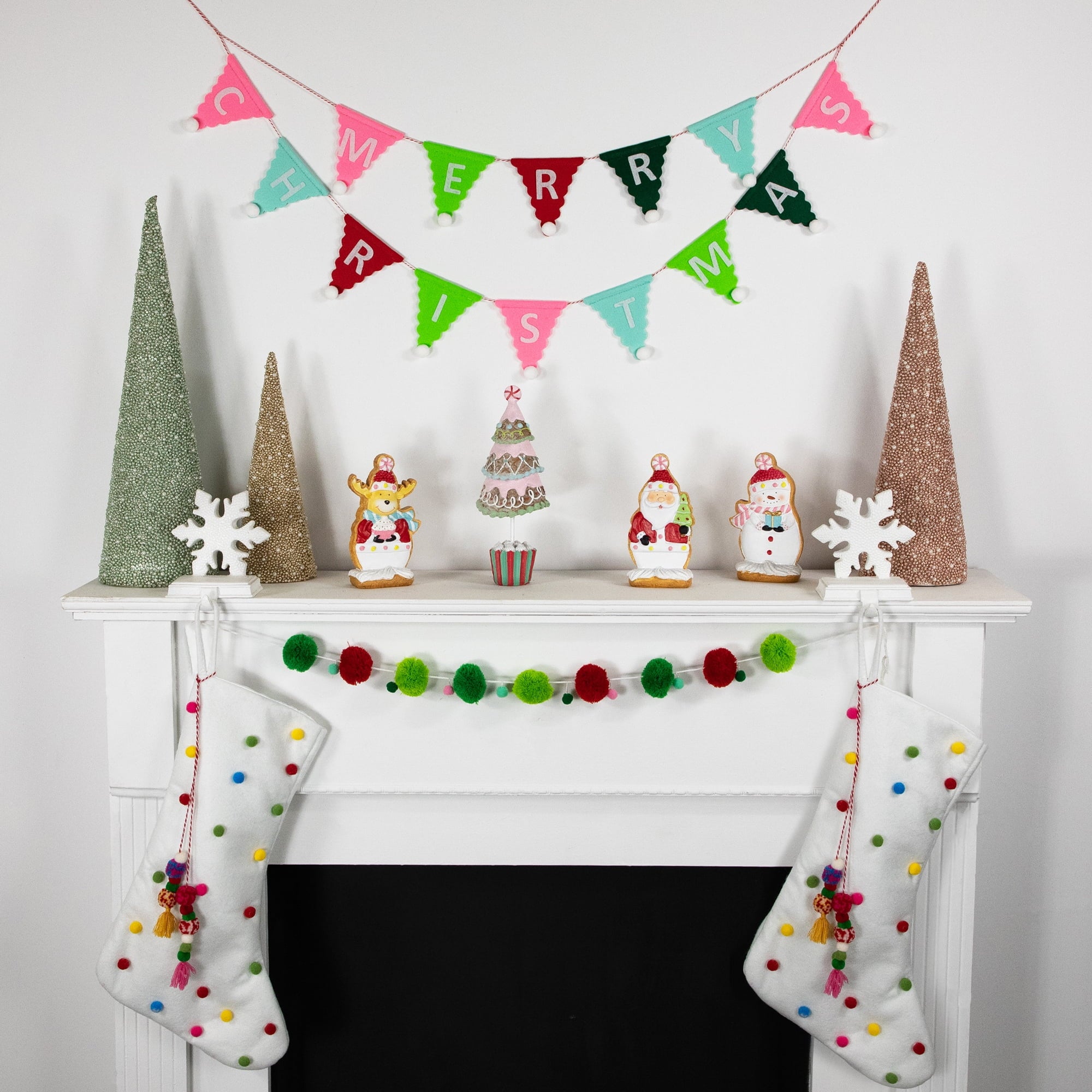 Northlight 45" Multi "Merry Christmas" Banner Garland - Unlit