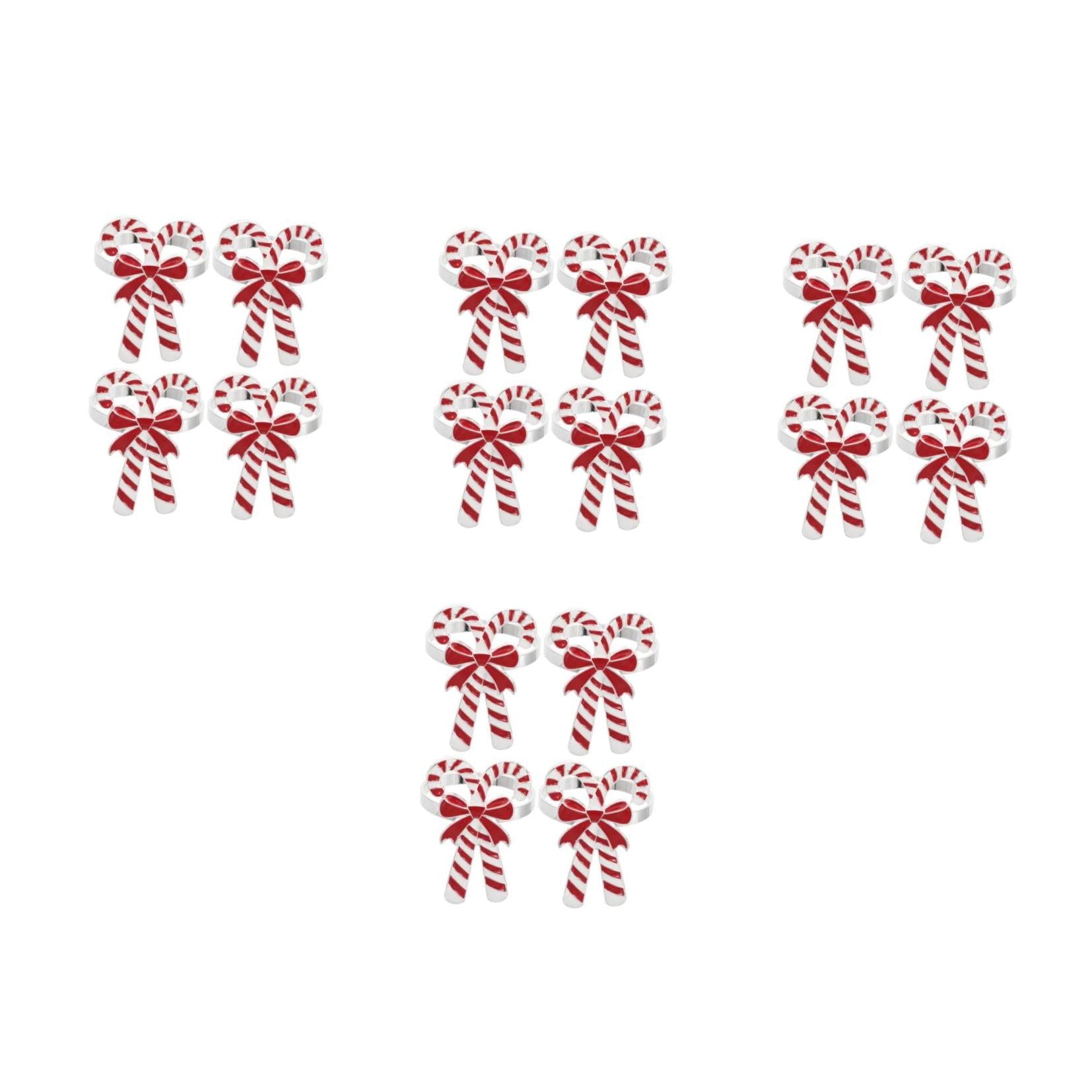 OUNONA 16 pcs  Christmas Napkin Rings Holders For Christmas Dinners Parties Wedding Adornment Table Decoration Accessories Thanksgiving Wedding Receptions