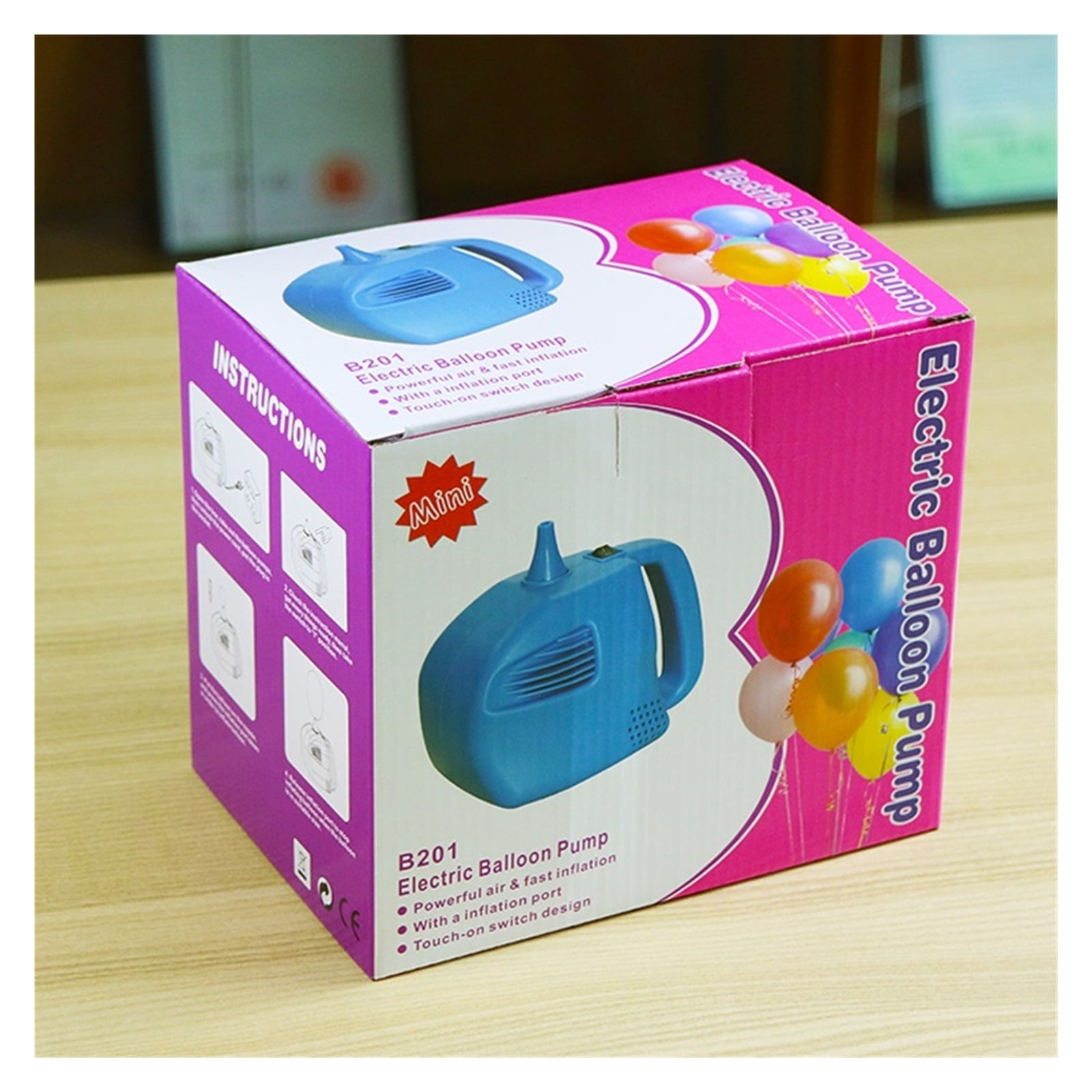 Mini Portable Single Hole Balloon Inflator, Electric Balloon Pump Balloon Fast Inflator 500W Wedding Party ,Durable Design