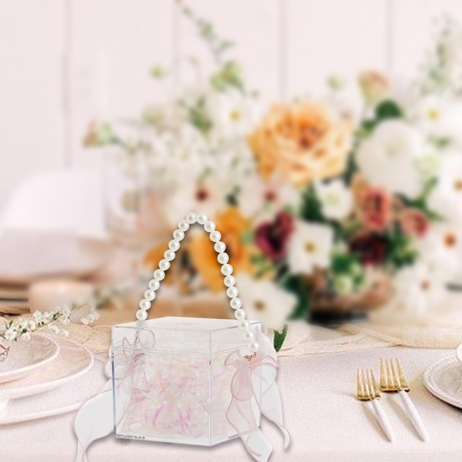 HOMYL Candy Box Favor Box Keepsake Box Clear Treats Box Gift Wrapping Box Wedding Gift