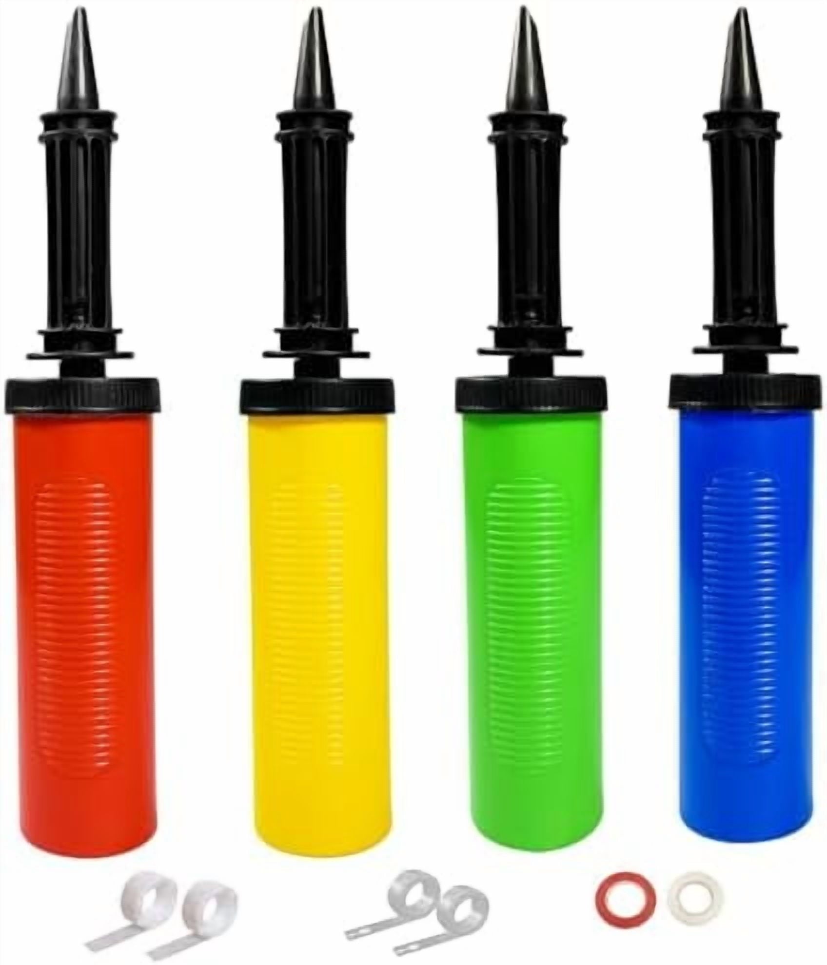 4pcs Balloon Pump Hand Held Inflator Air Pump for Balloons, 4 Random Color, Friends can Help Easy to Use for Party Birthday Decorations