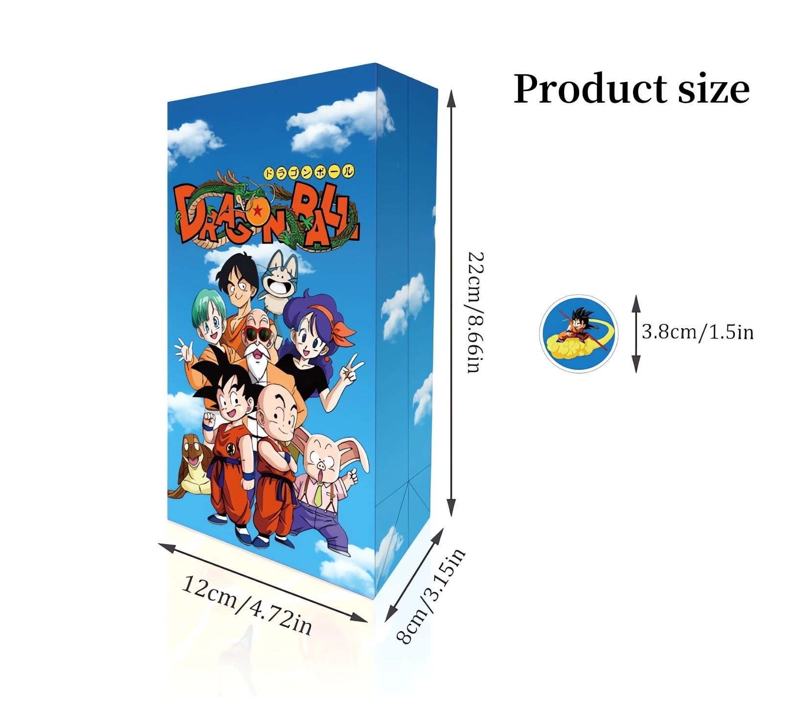 24 PCS Party Favor Candy Bags for Dragon Ball Z Themed Birthday Supplies Decor,Kids Birthday Game Party Kraft Paper Goodie Gift Bag Decorations