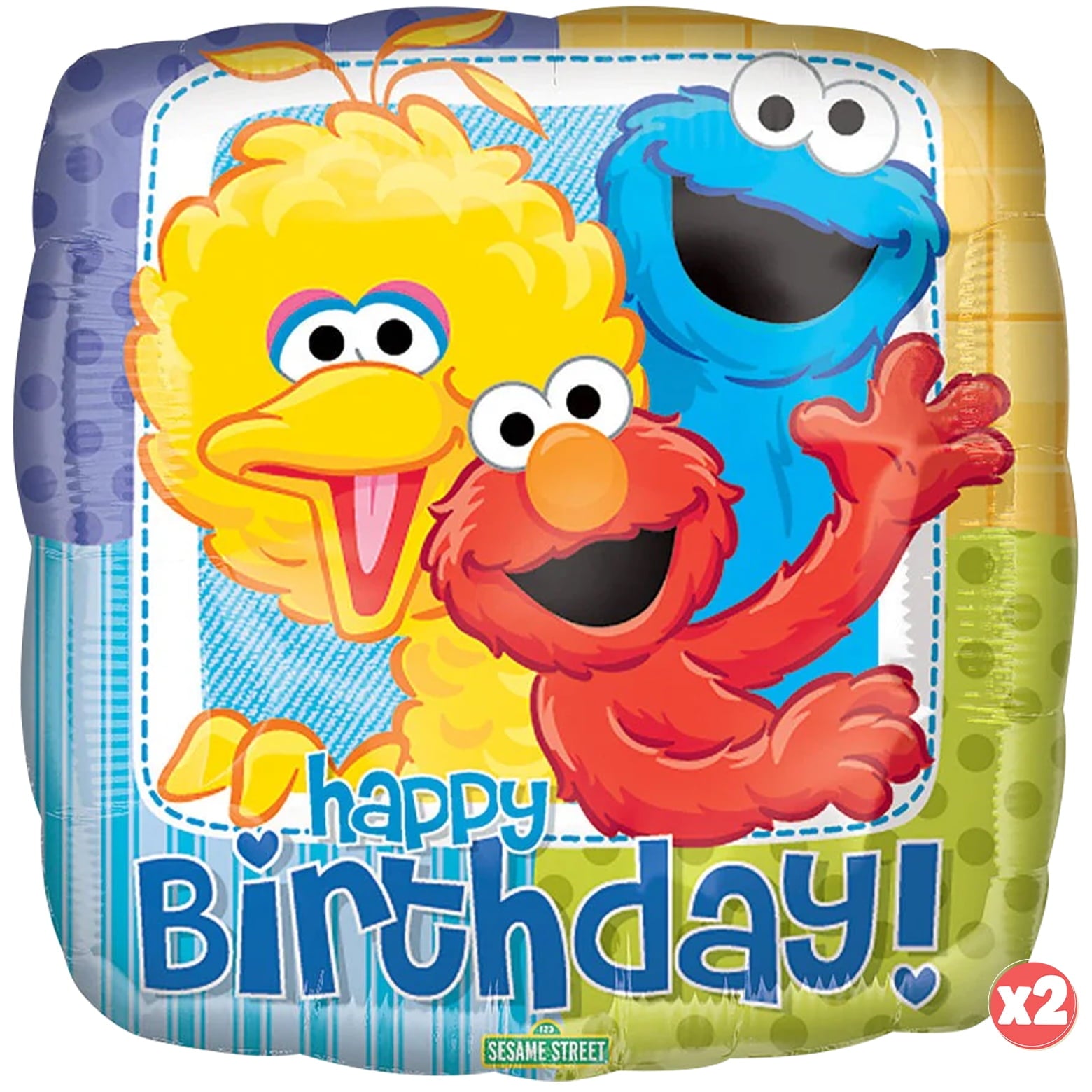 19pc Elmo Sesame Street Birthday Balloon Party Kit with 40 inch Number 2 Red Age Balloon - Birthday Party Decoration Supplies