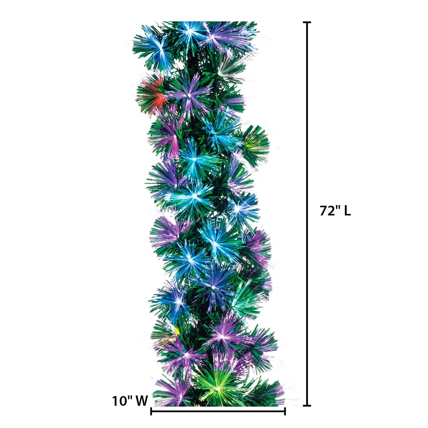 Sterling 6 ft. Pre Lit Multi Colored LED Fiber Optic Garland