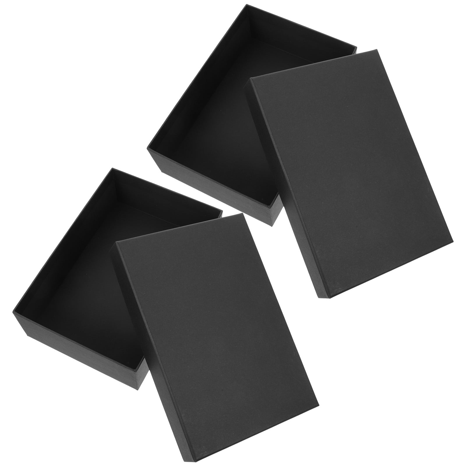 Worgeous Kraft Paper Gift Box for Storage Valentine's Day Present Black Small Box 2pcs