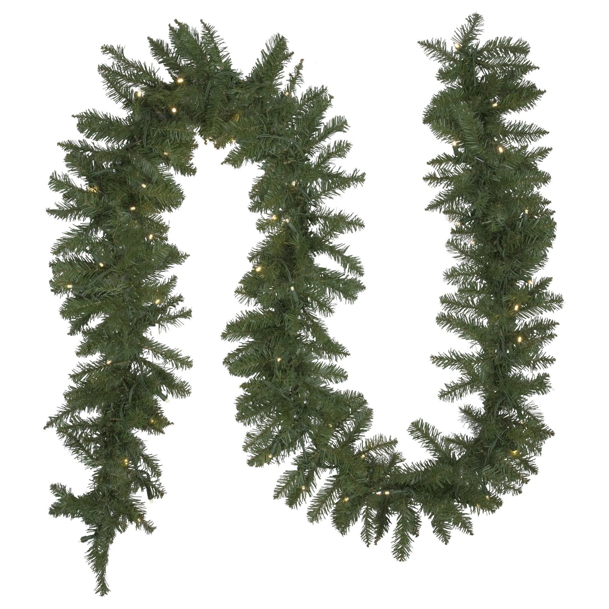 Northlight Decorated Northern Pine Warm White Prelit LED Corded Artificial Christmas Garland, 10" (Green)