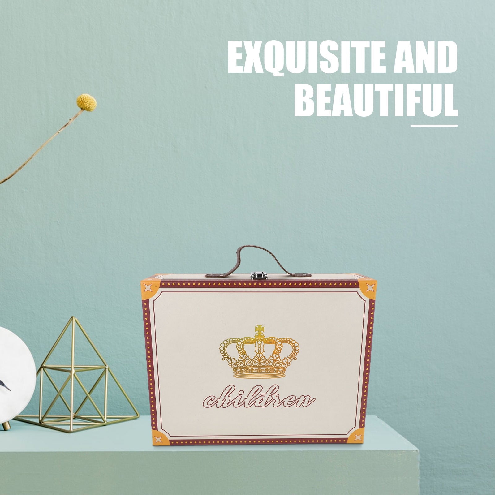 Masteelf Paper Suitcase Gift Packing Box Handheld Gift Suitcase Decorative Paper Gift Wrapping Box Party Favor
