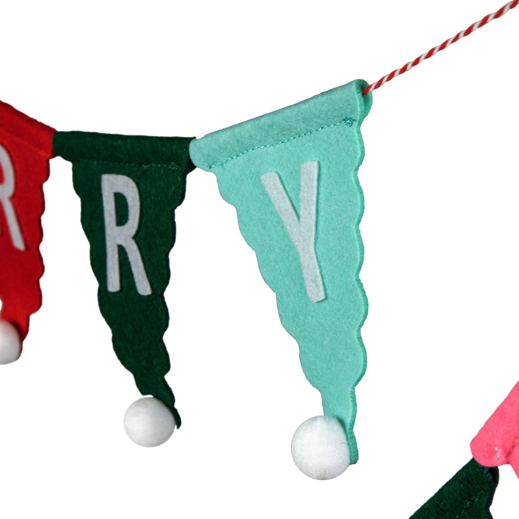 Northlight 45" Multi "Merry Christmas" Banner Garland - Unlit