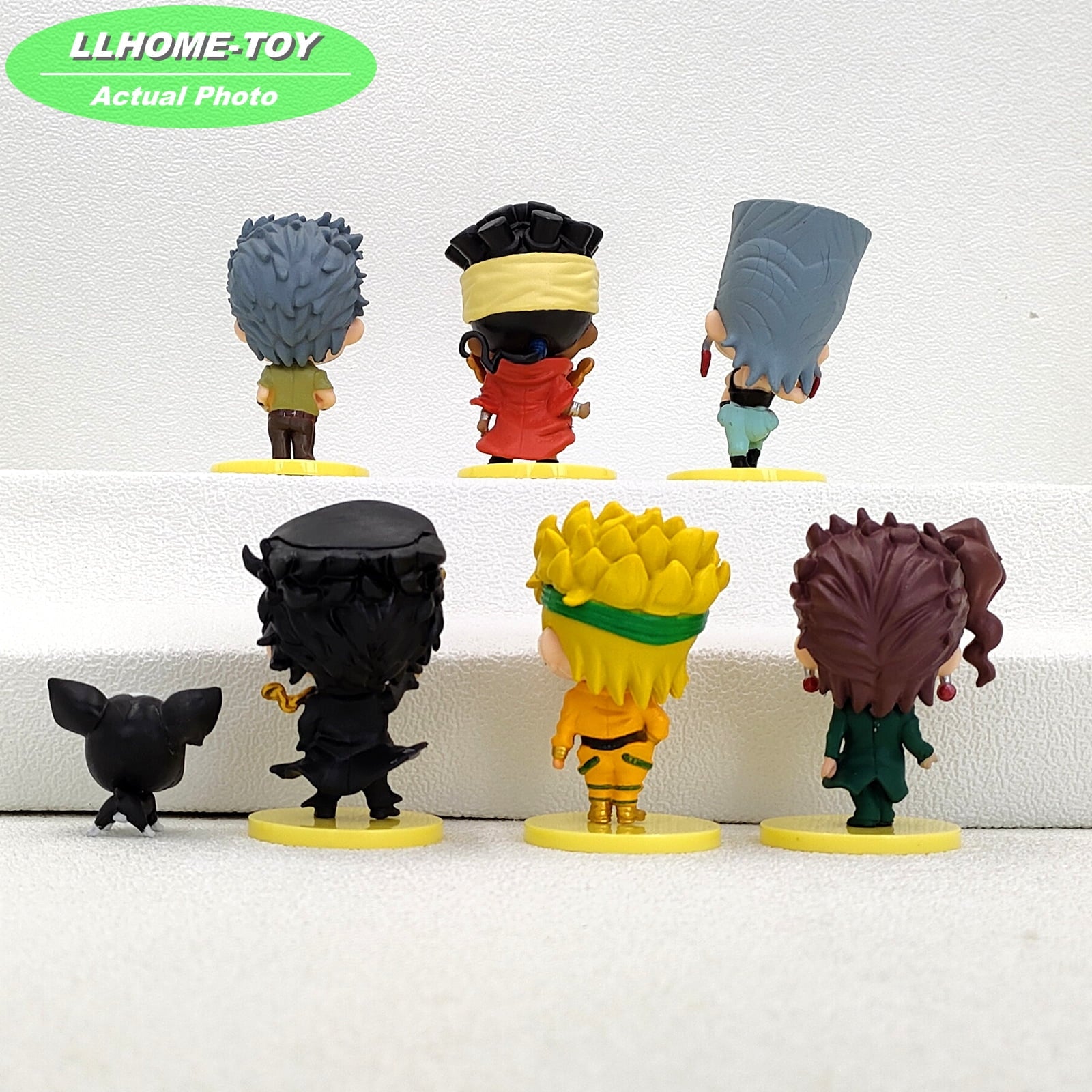 Anime JJ Bizarre Adventure Joseph 6pcs cute PVC Figure Toy Gift cake topper
