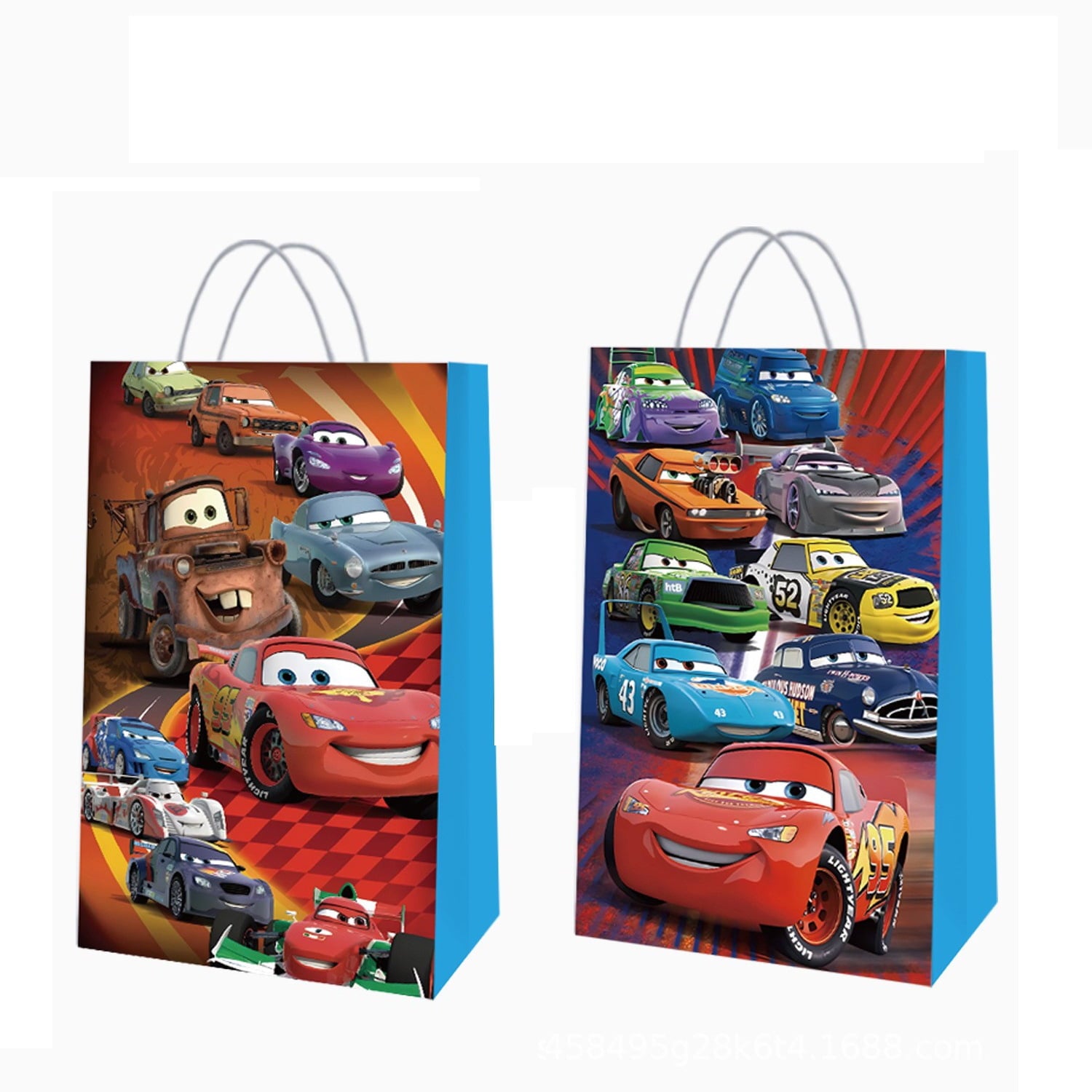 24 Pcs Cars Cartoon Party Gift Bags, Birthday party bags, Cartoon candy bags, Party Supplies(8.26"×5.9"×3.15")